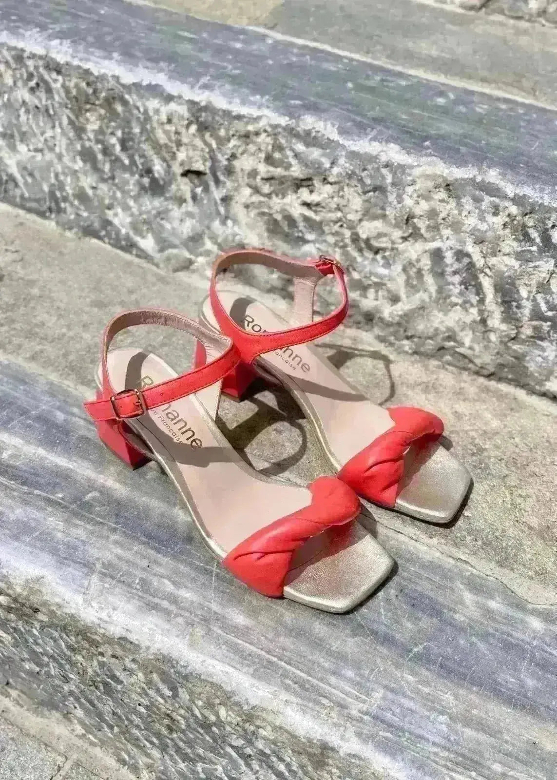Sandales à talons Romanne 1445 Corail Romanne