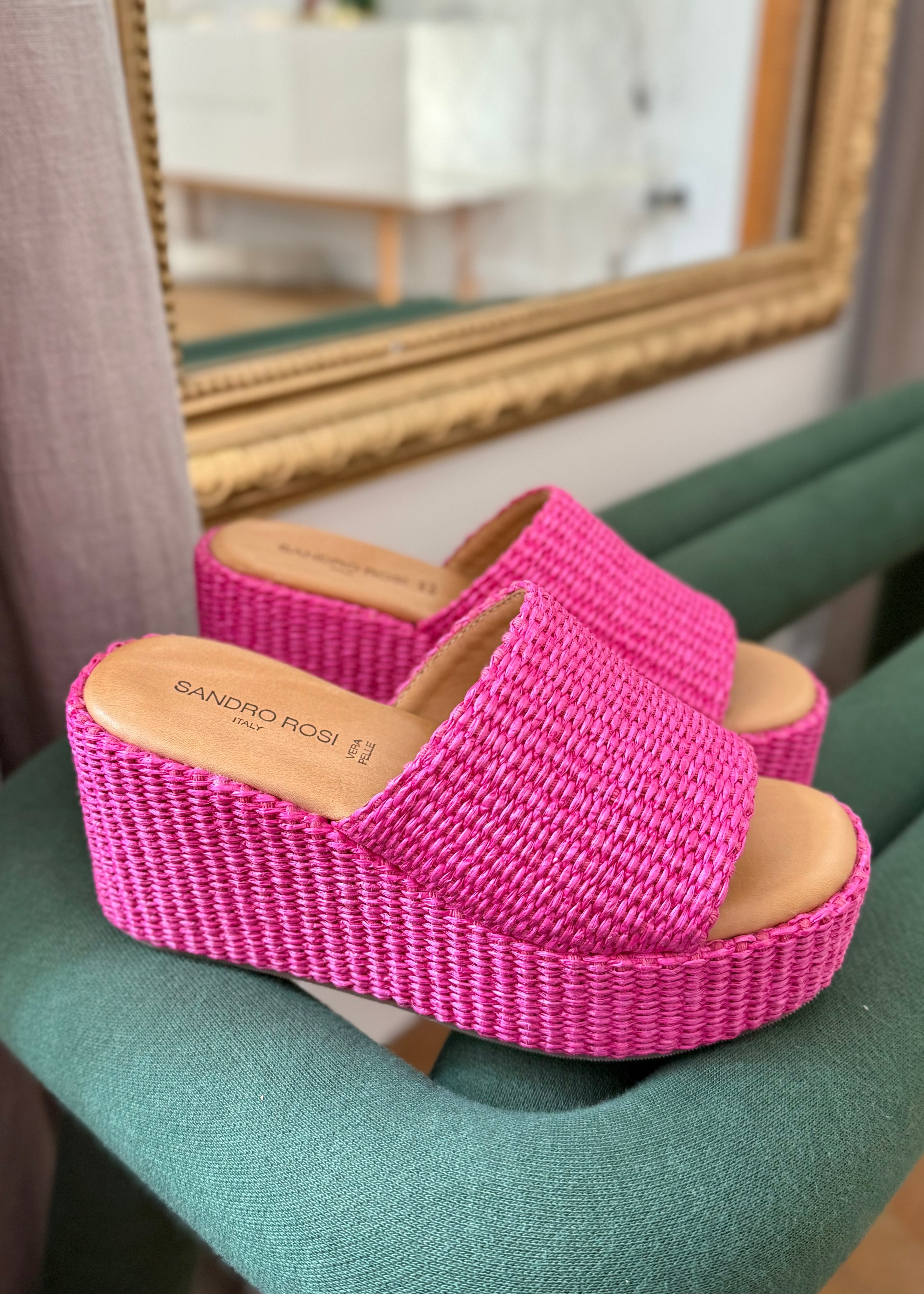 Mules compensées Sandro Rosi Fuxia Sandro Rosi