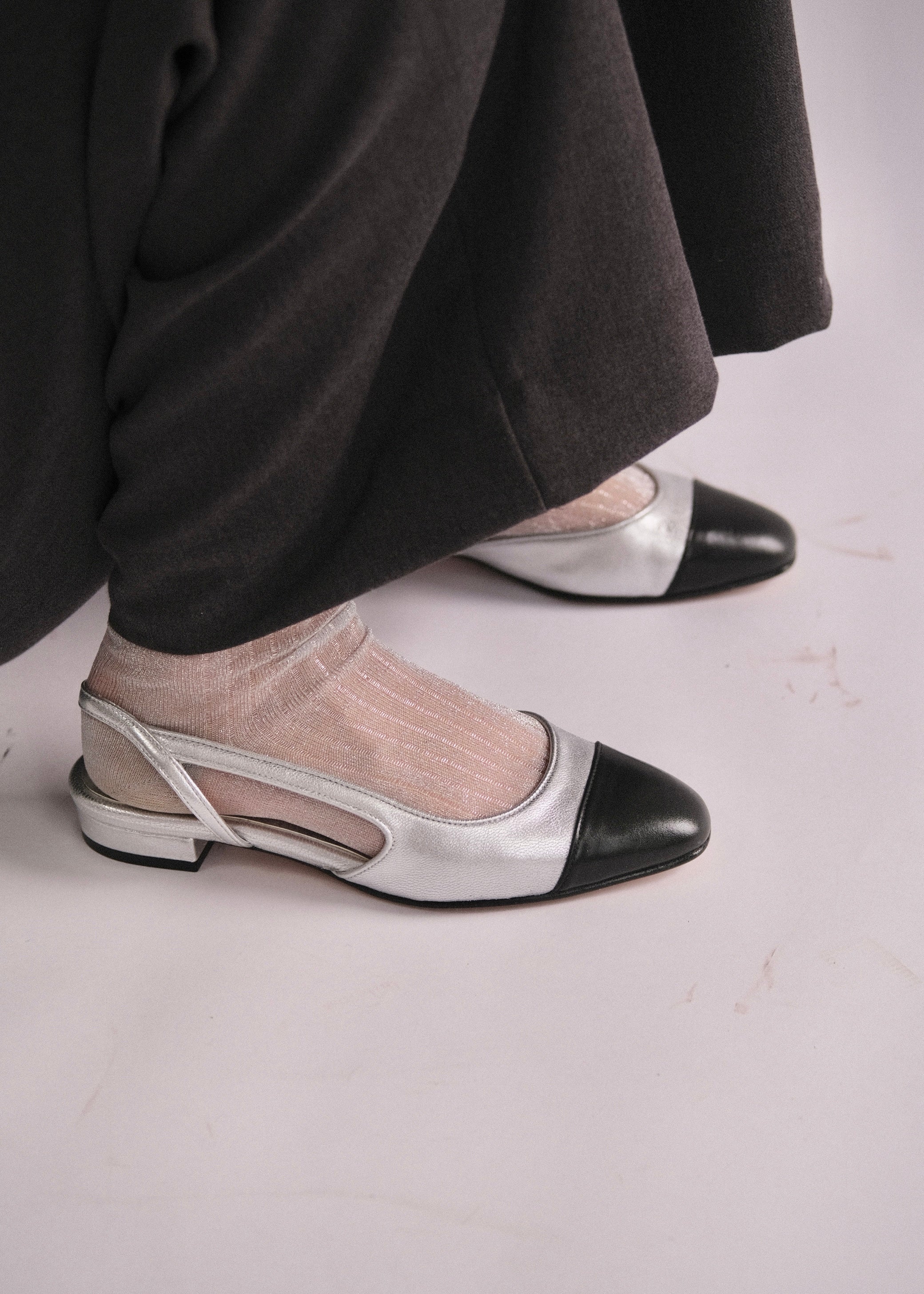 Sandales Slingback Toral Luisa Seta Silver Toral shoes