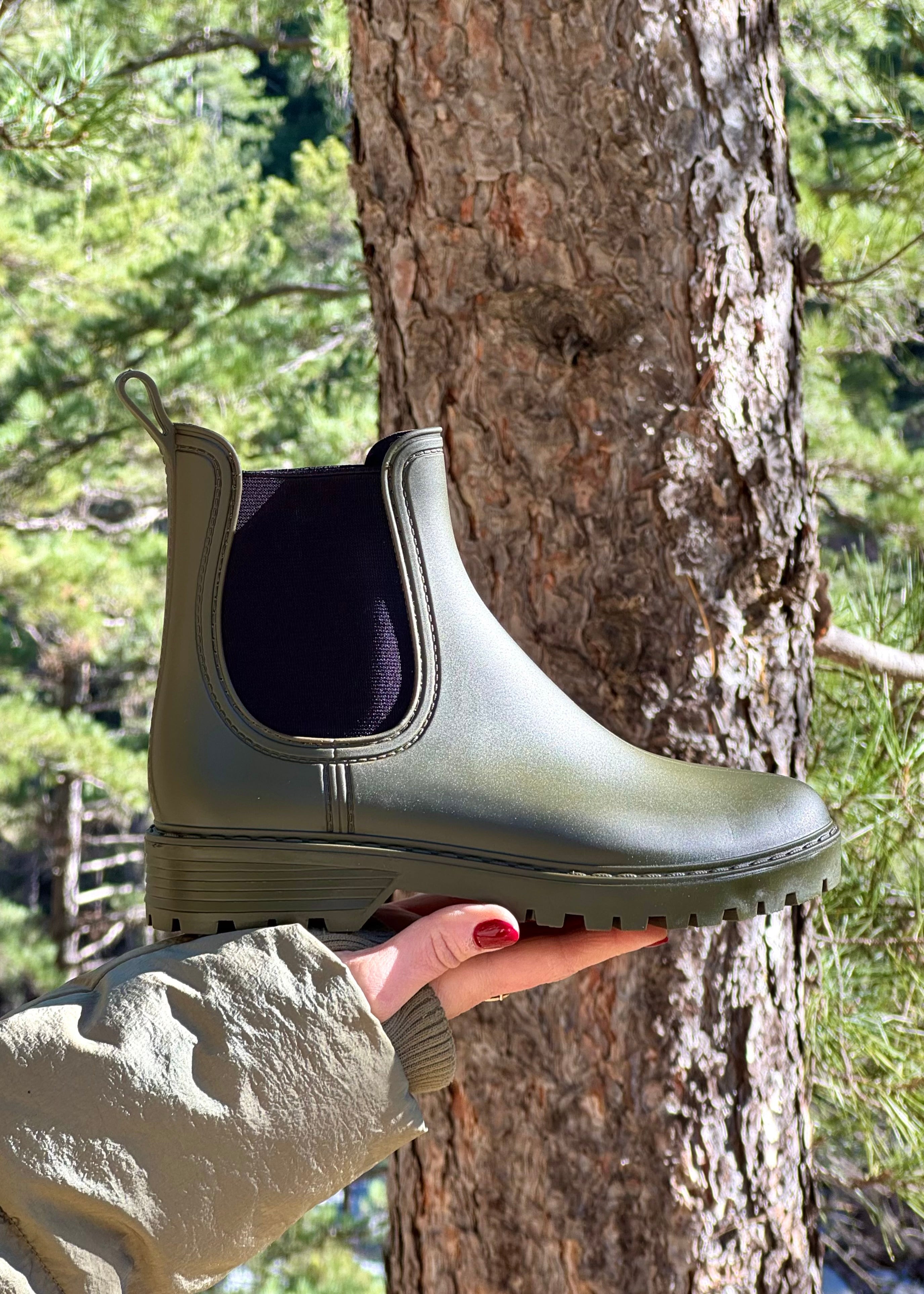 Bottes de pluie courtes Kaki L'adresse Corte