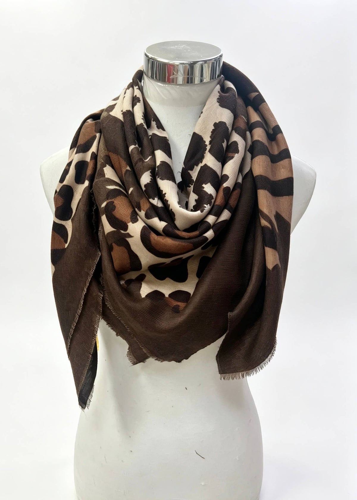 maxi foulard 110cm imprimé léopard