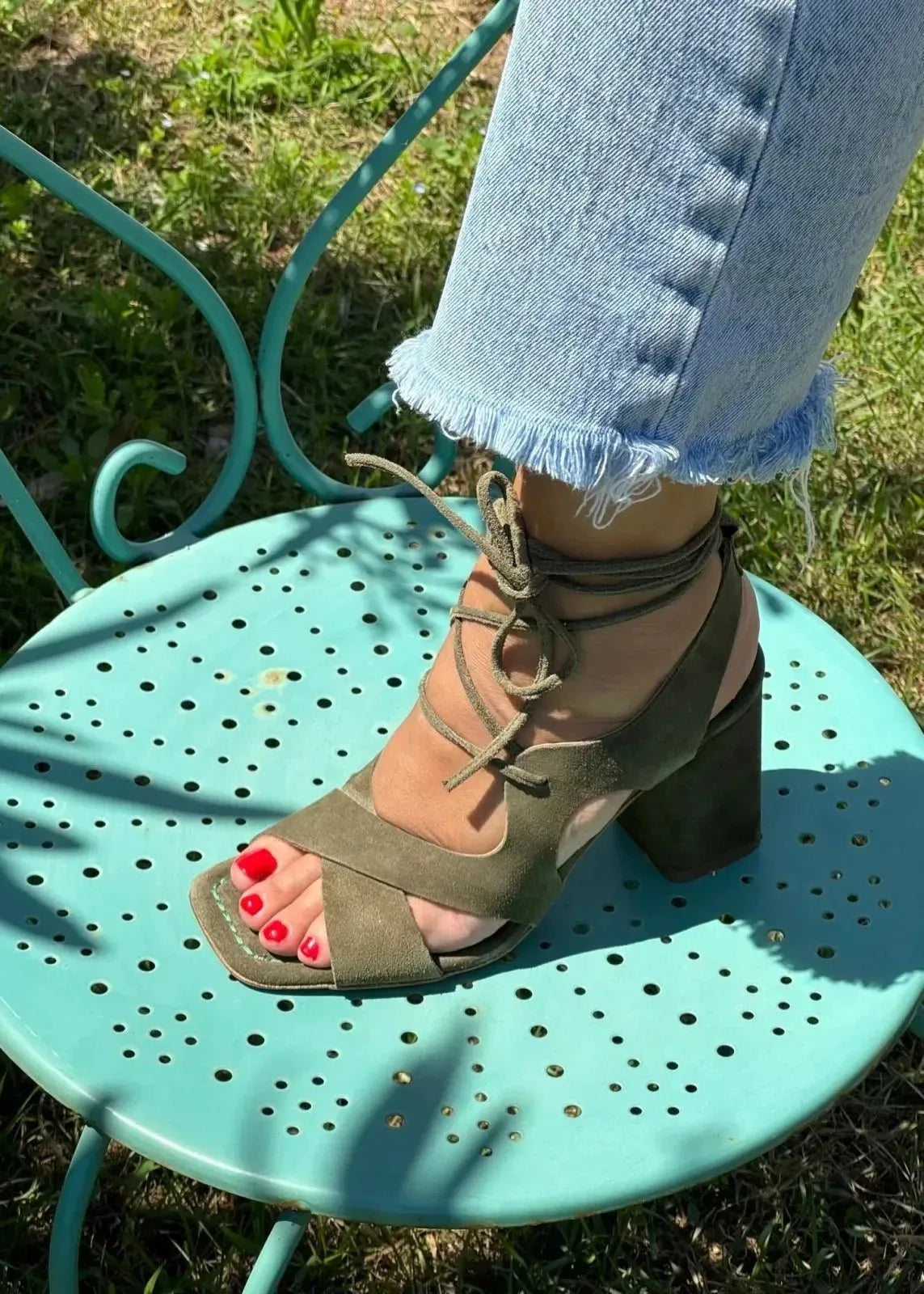 Sandales à talons Anna F3720 kaki Anna F.