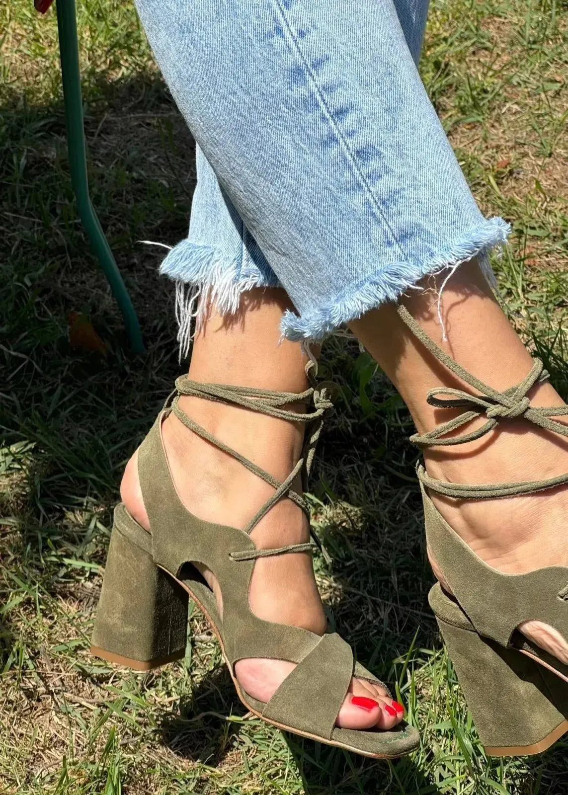 Sandales à talons Anna F3720 kaki Anna F.