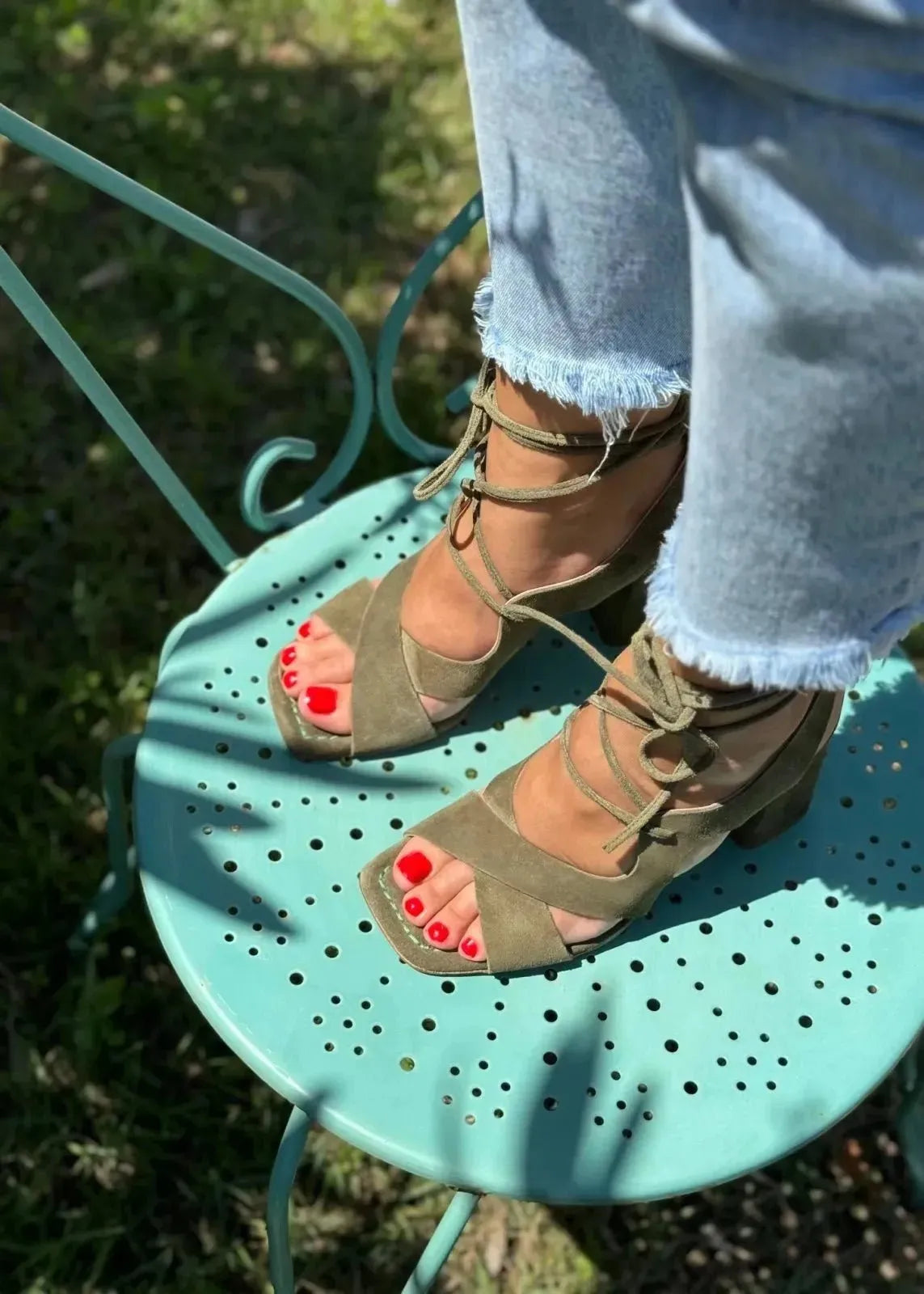 Sandales à talons Anna F3720 kaki Anna F.