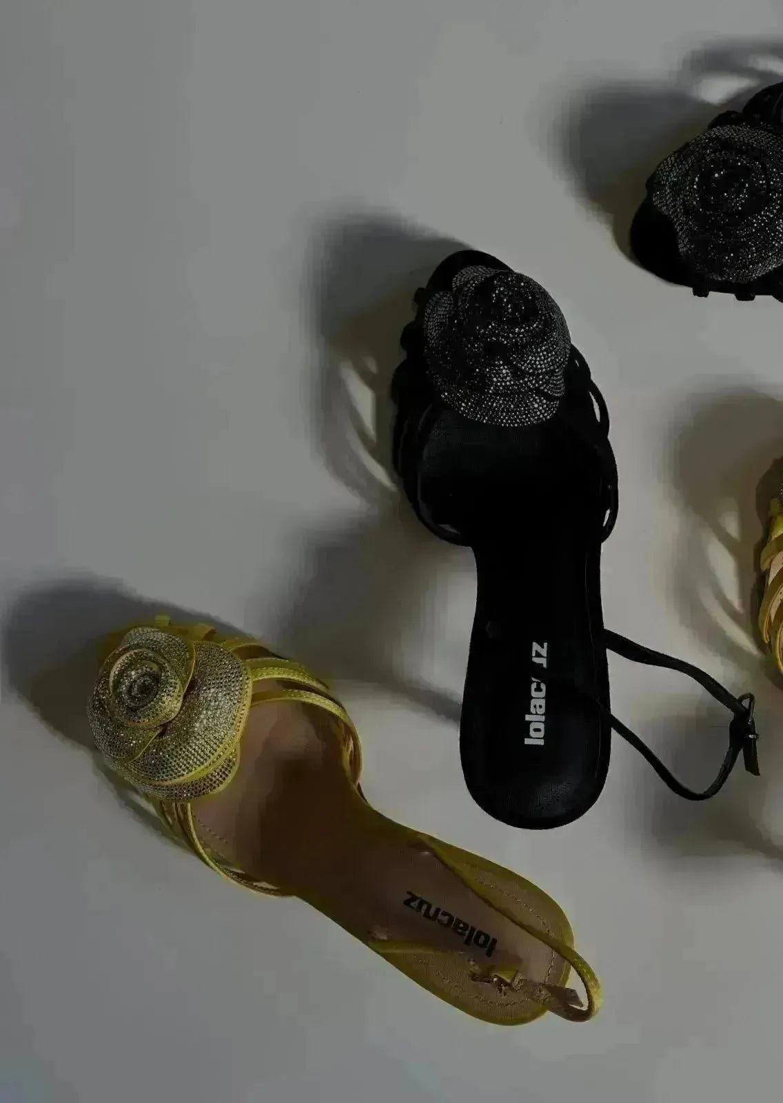 Sandales à talons Lola Cruz Rose 95 Yellow Lola Cruz