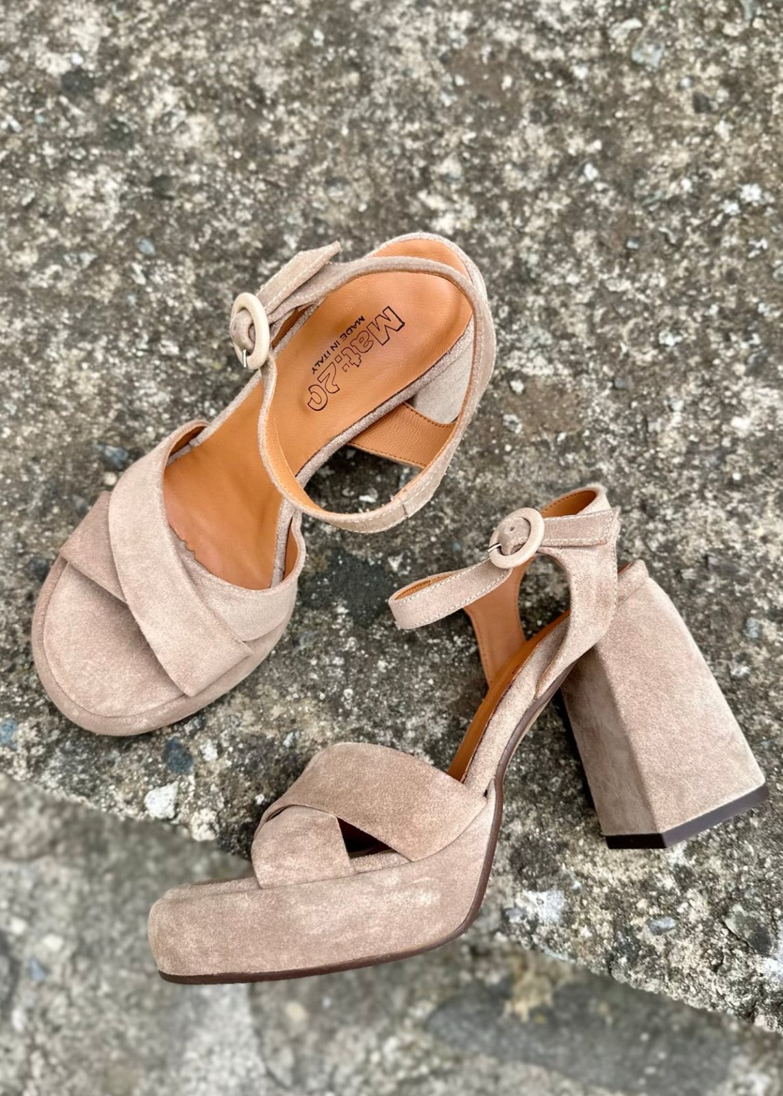 Sandales à talons Mat:20 Taupe Mat:20