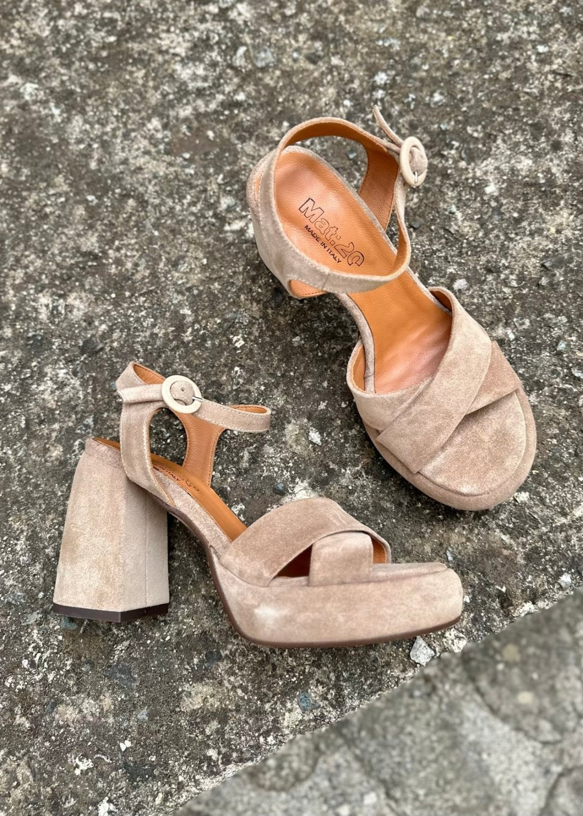 Sandales à talons Mat:20 Taupe Mat:20