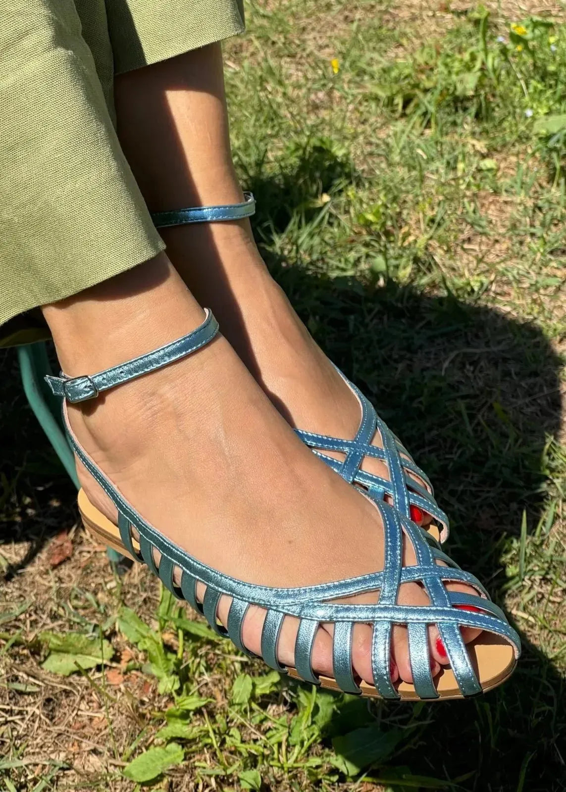 Sandales Anna F. 513 Cielo laminato Anna F.