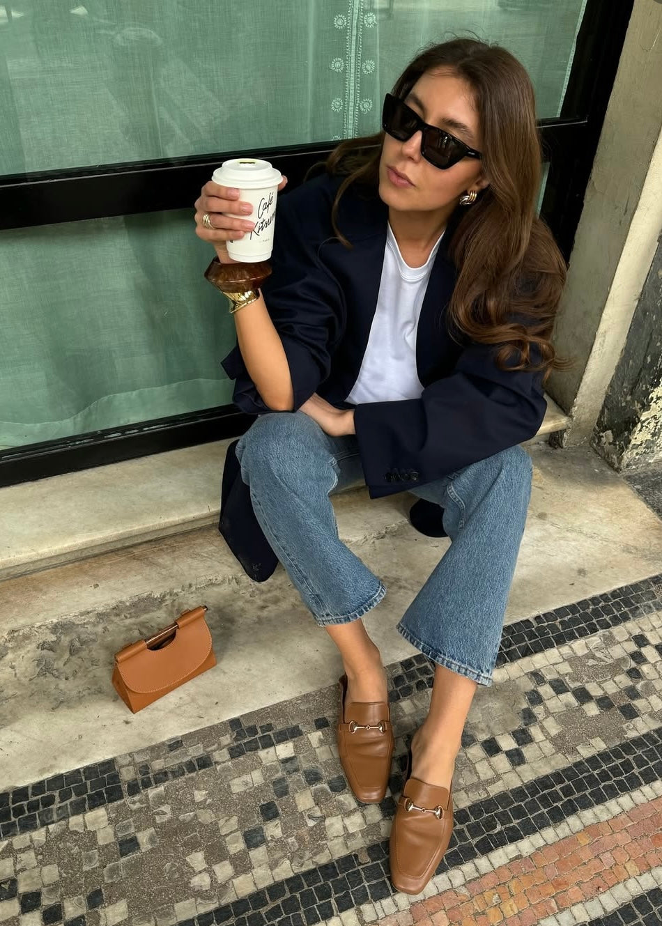 Mocassins mules Bobbies Emy Camel Bobbies