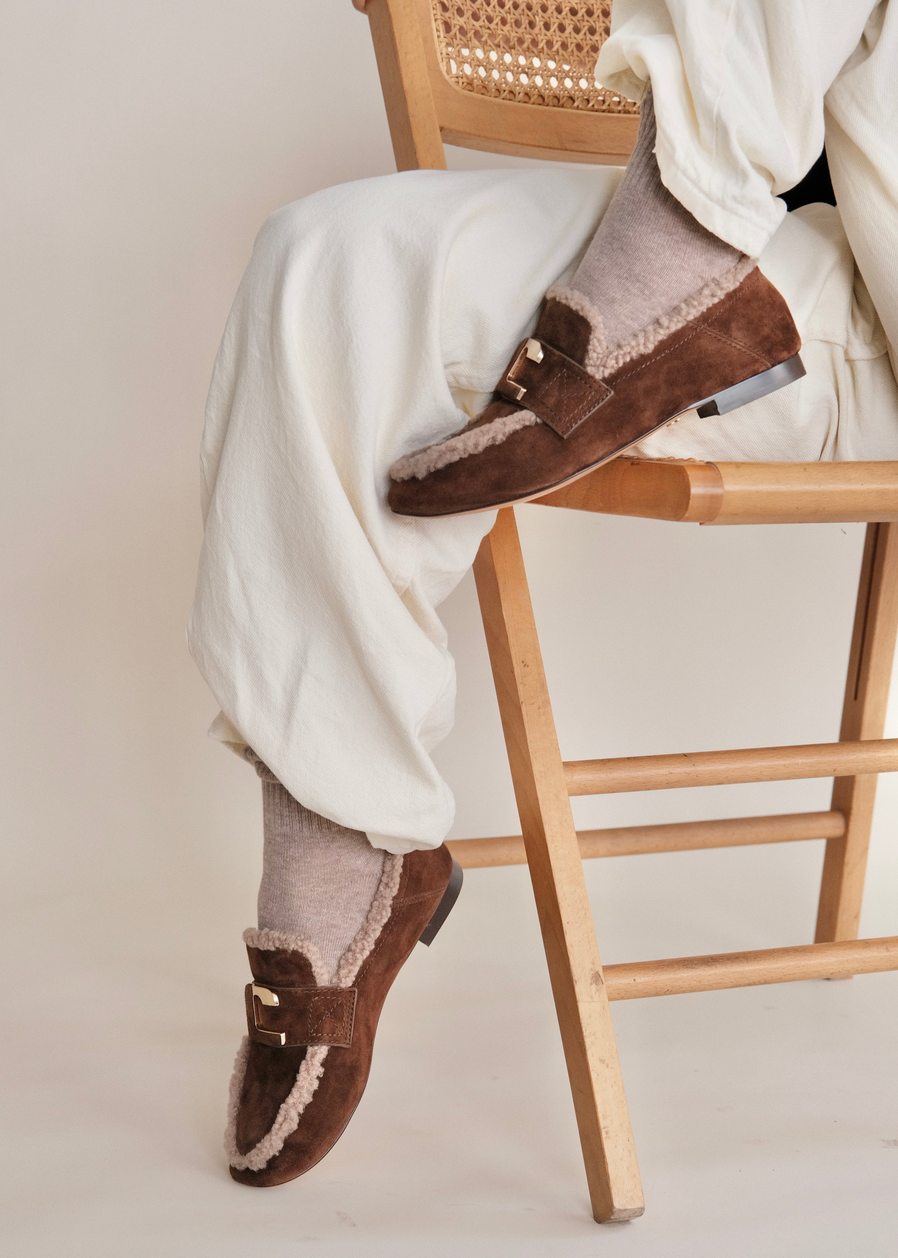 Mocassins Lola Cruz Lola cognac shearling Toral