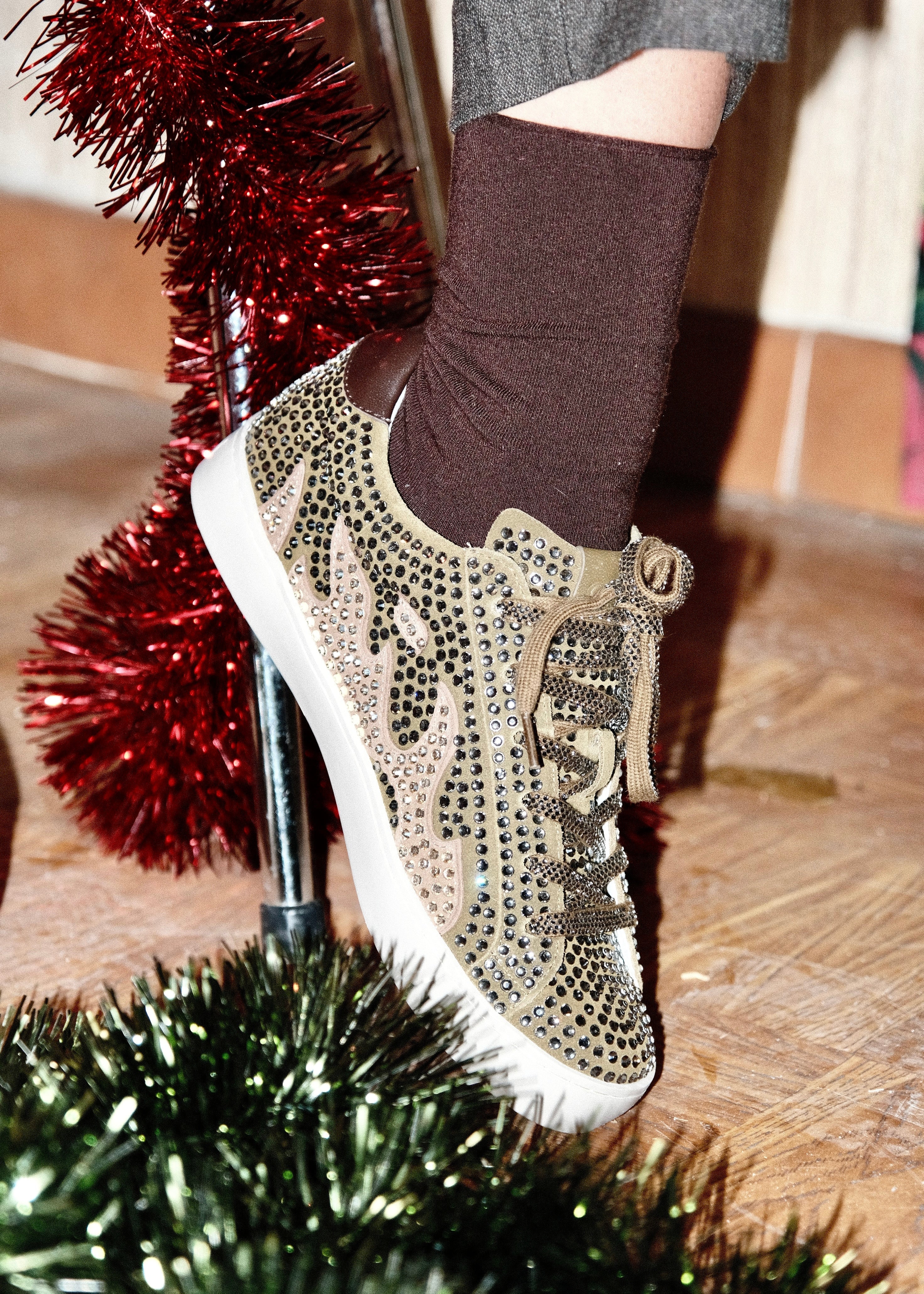 Baskets Gamin Dopamine Kaki full strass Gamin Universe