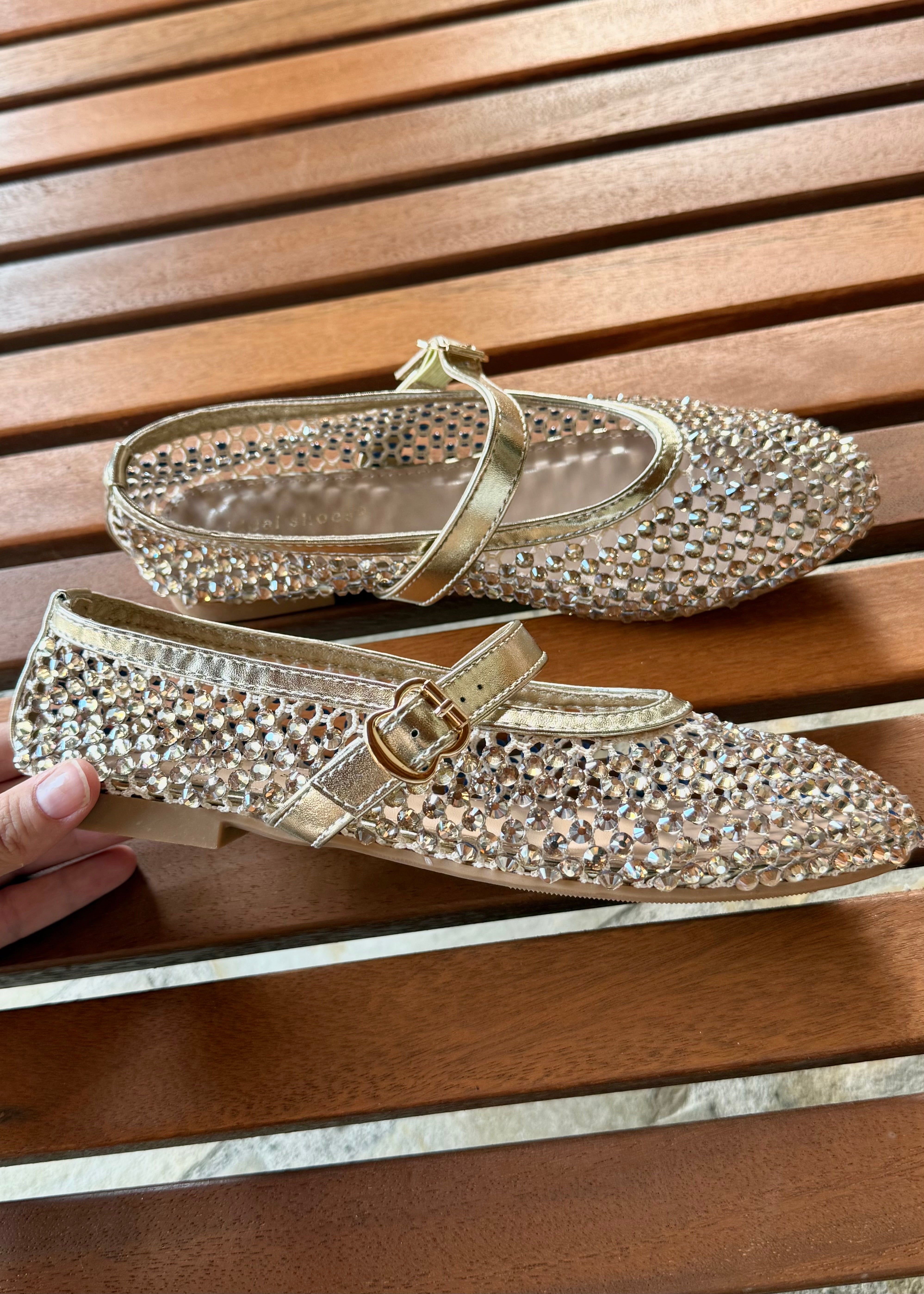 Ballerines NOA Gold\Strass