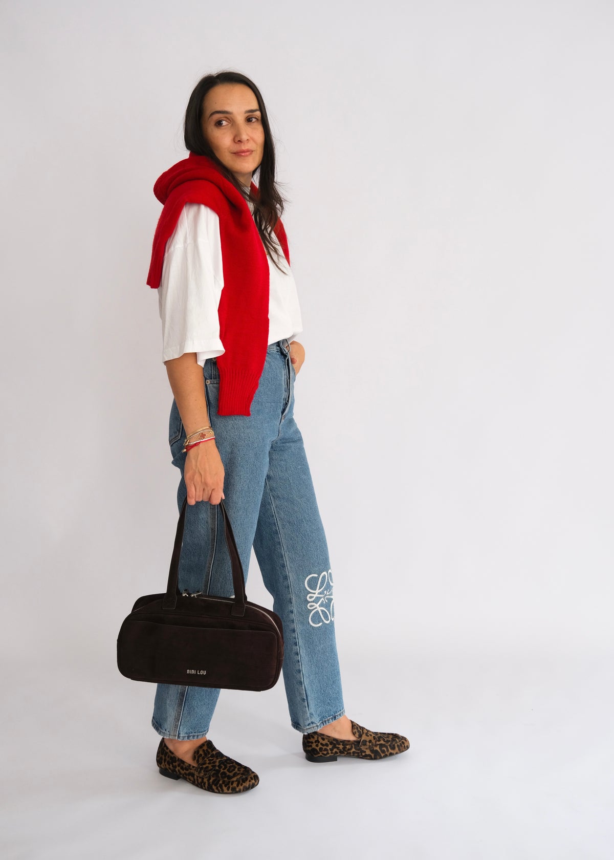 Pull col rond 3492 Rouge