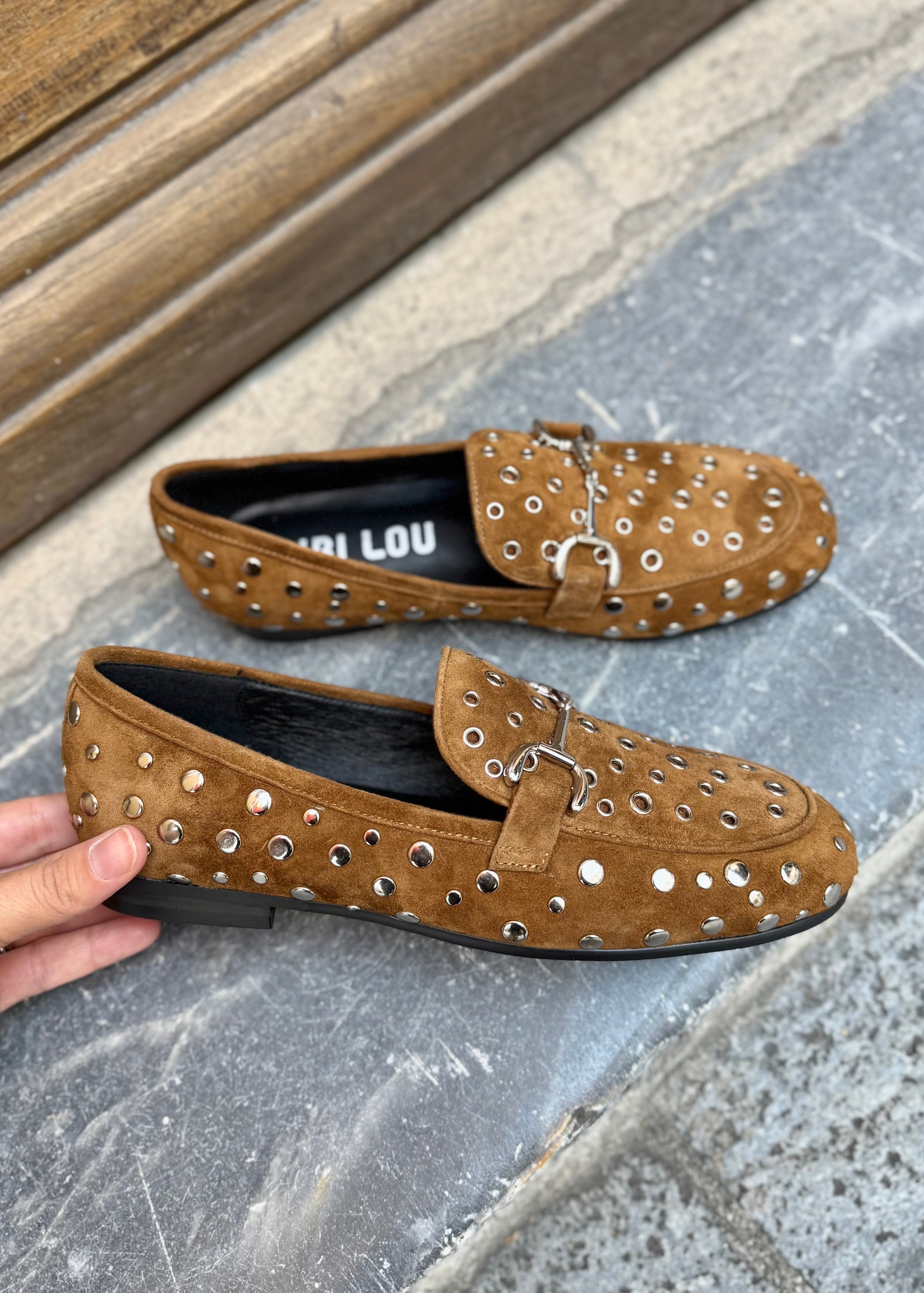 Mocassins Bibi Lou Ashe studs Tan Bibi Lou