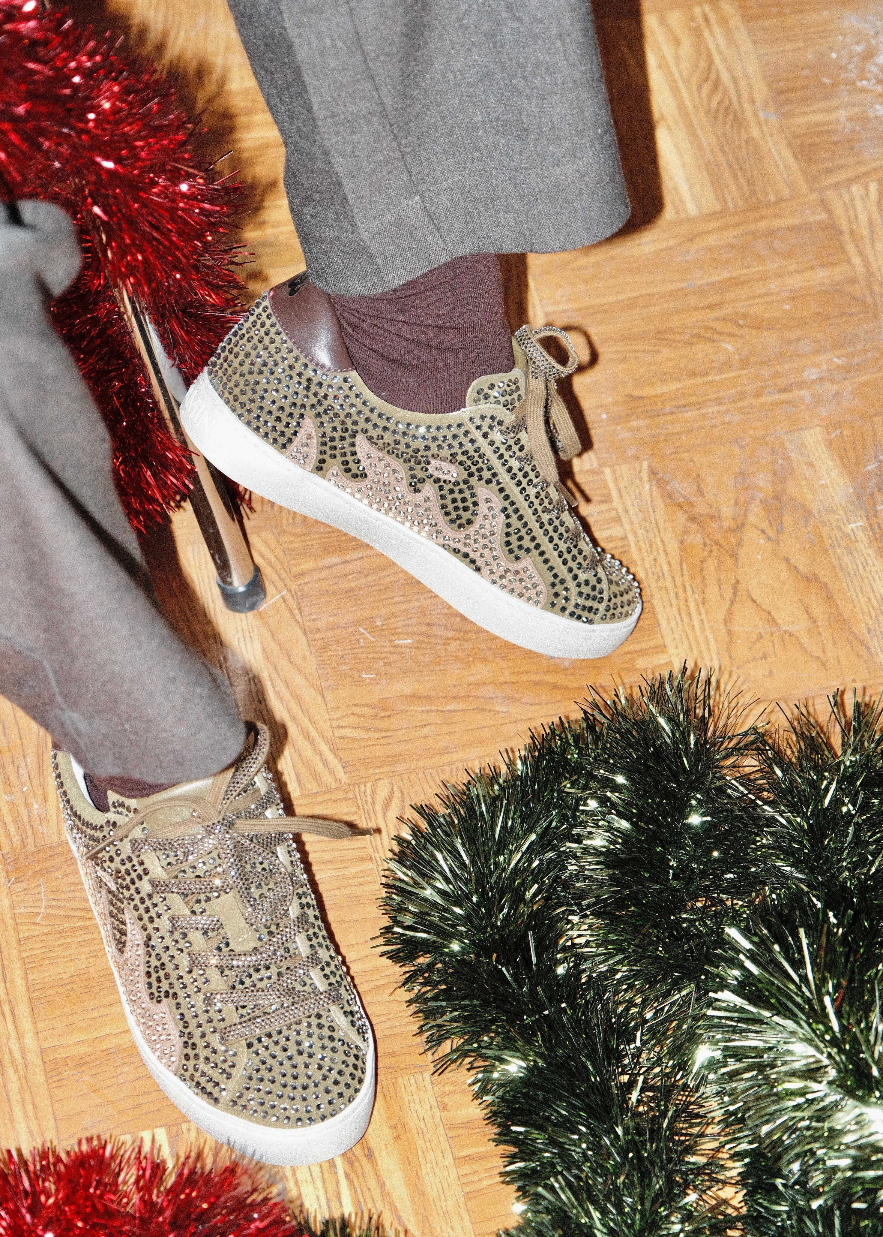 Baskets Gamin Dopamine Kaki full strass Gamin Universe