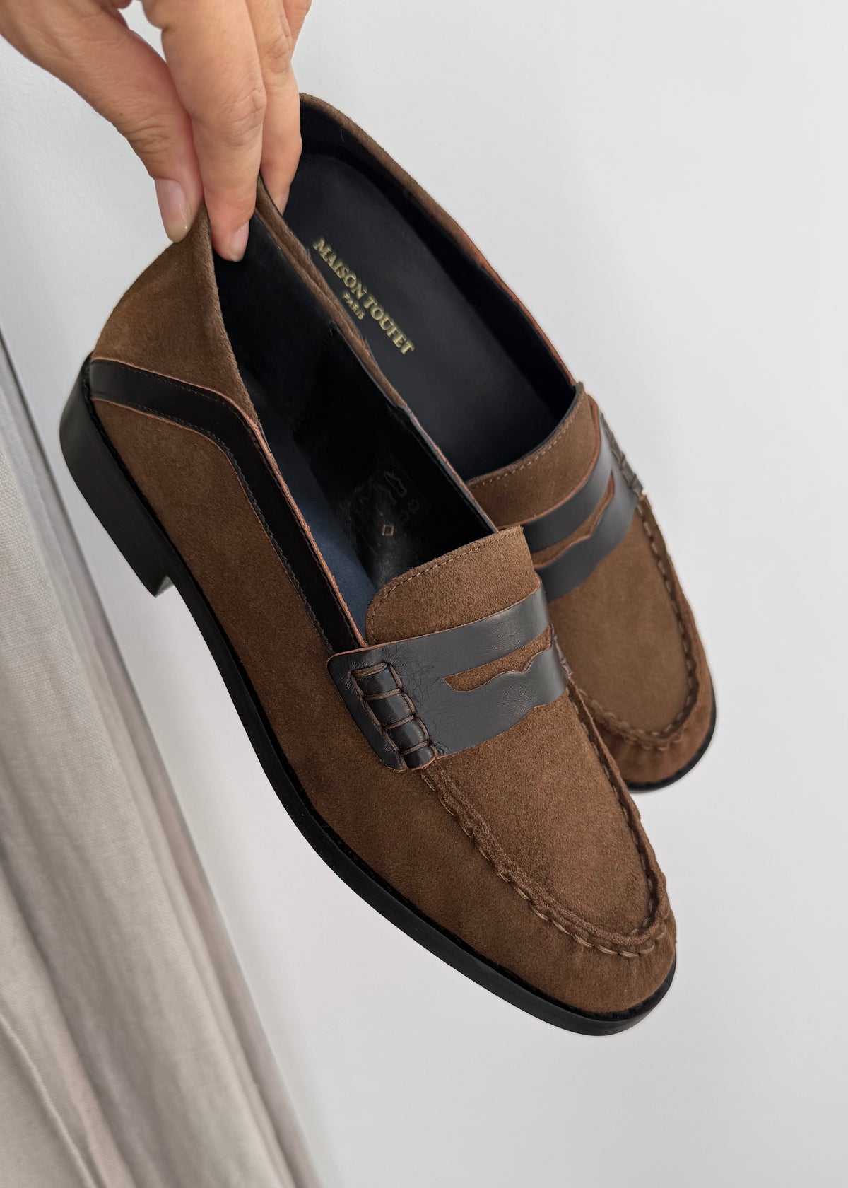 Mocassins Maison Toufet Constance Taupe