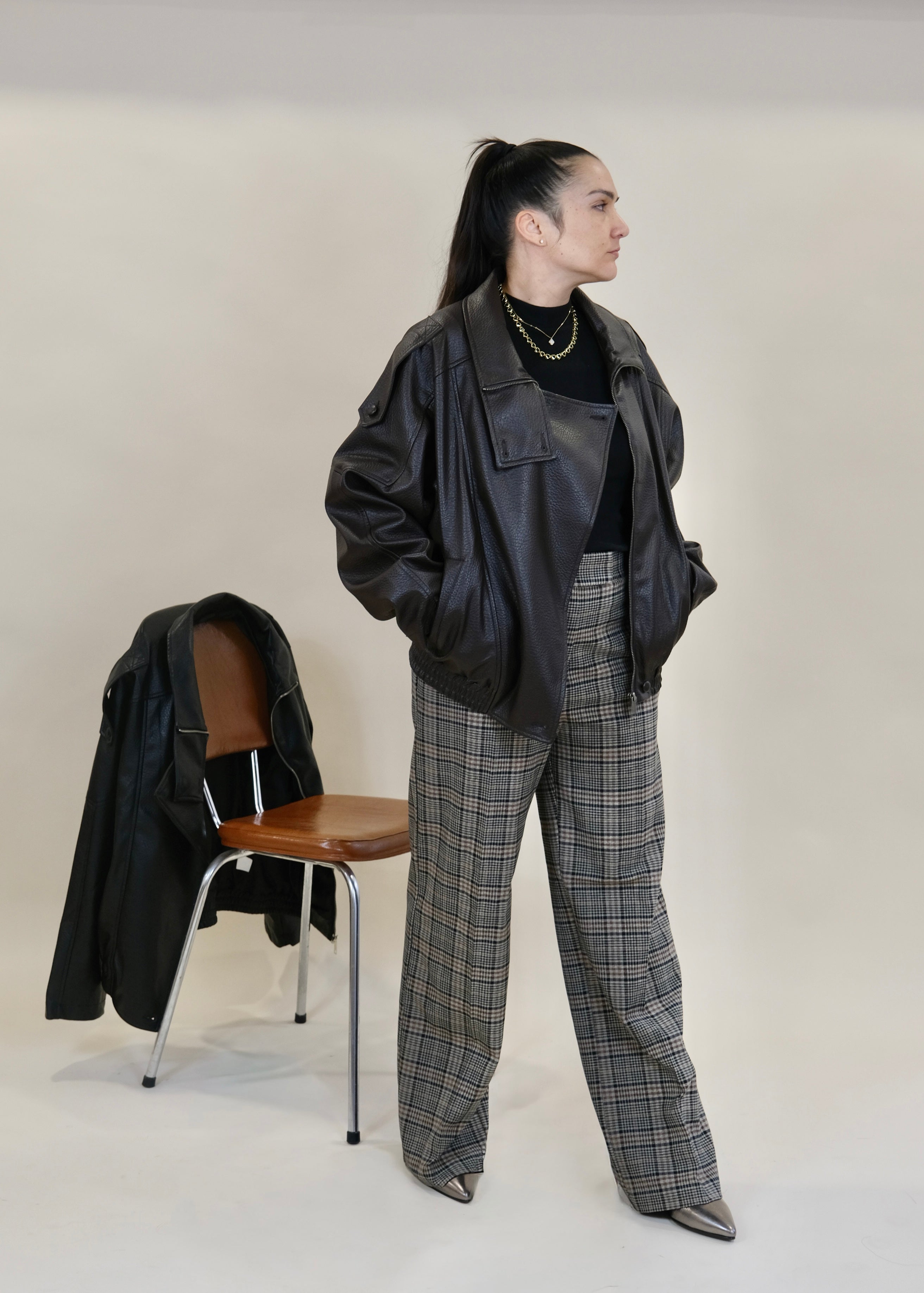 Blouson oversized FOLY chocolat L'adresse Corte