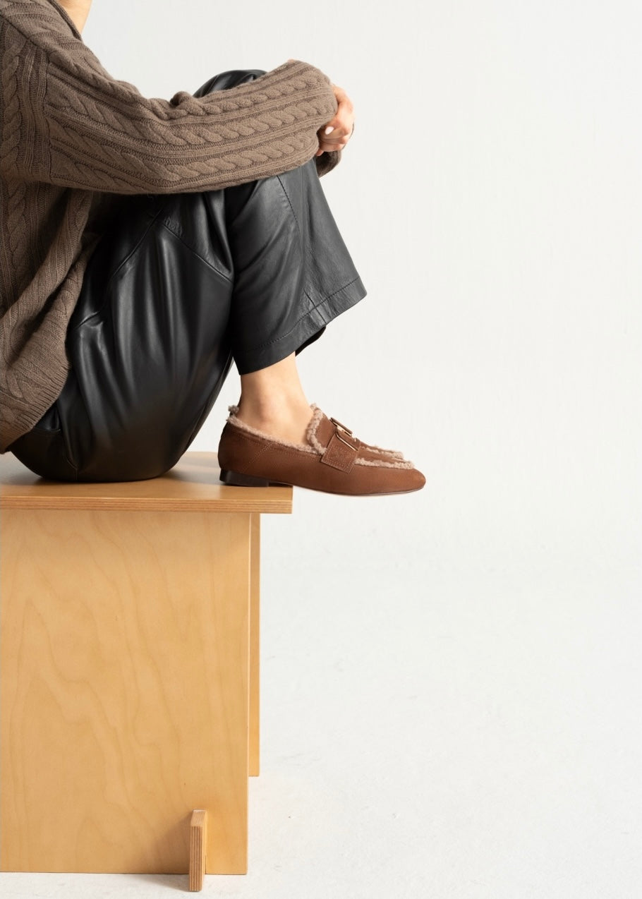 Mocassins Lola Cruz Lola cognac shearling Toral