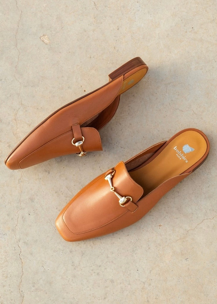 Mocassins mules Bobbies Emy Camel Bobbies