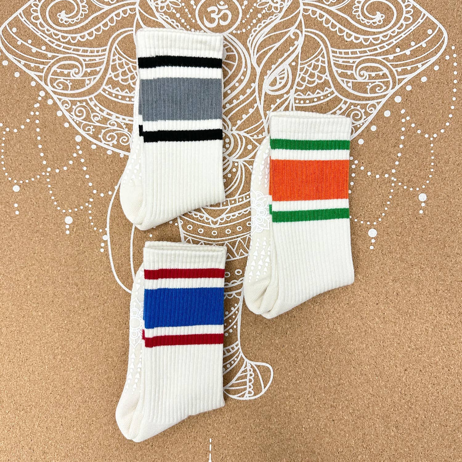 Chaussettes Yoga Pilates écru L'adresse Corte