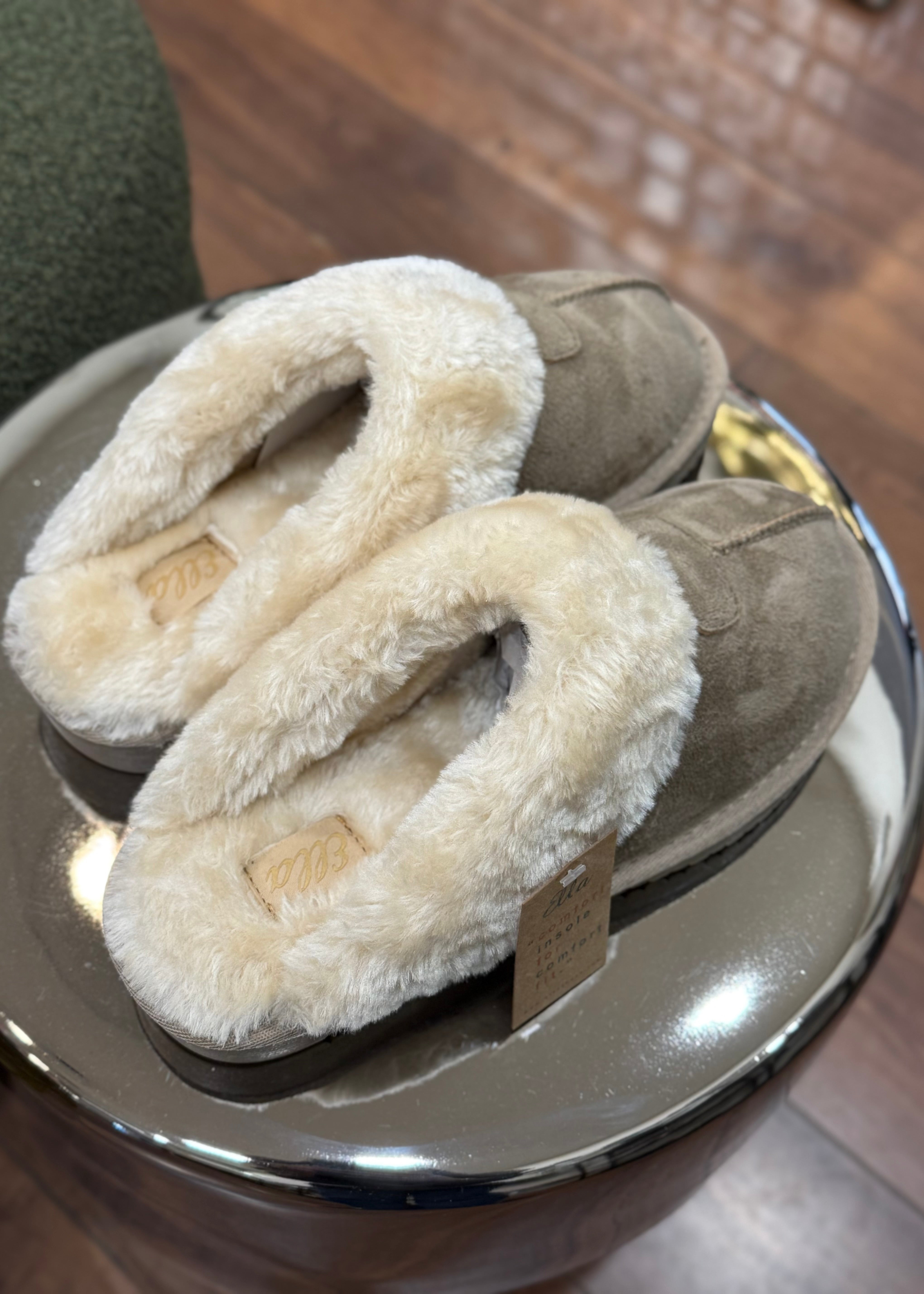 Chaussons Homewear Fur Taupe L'adresse Corte