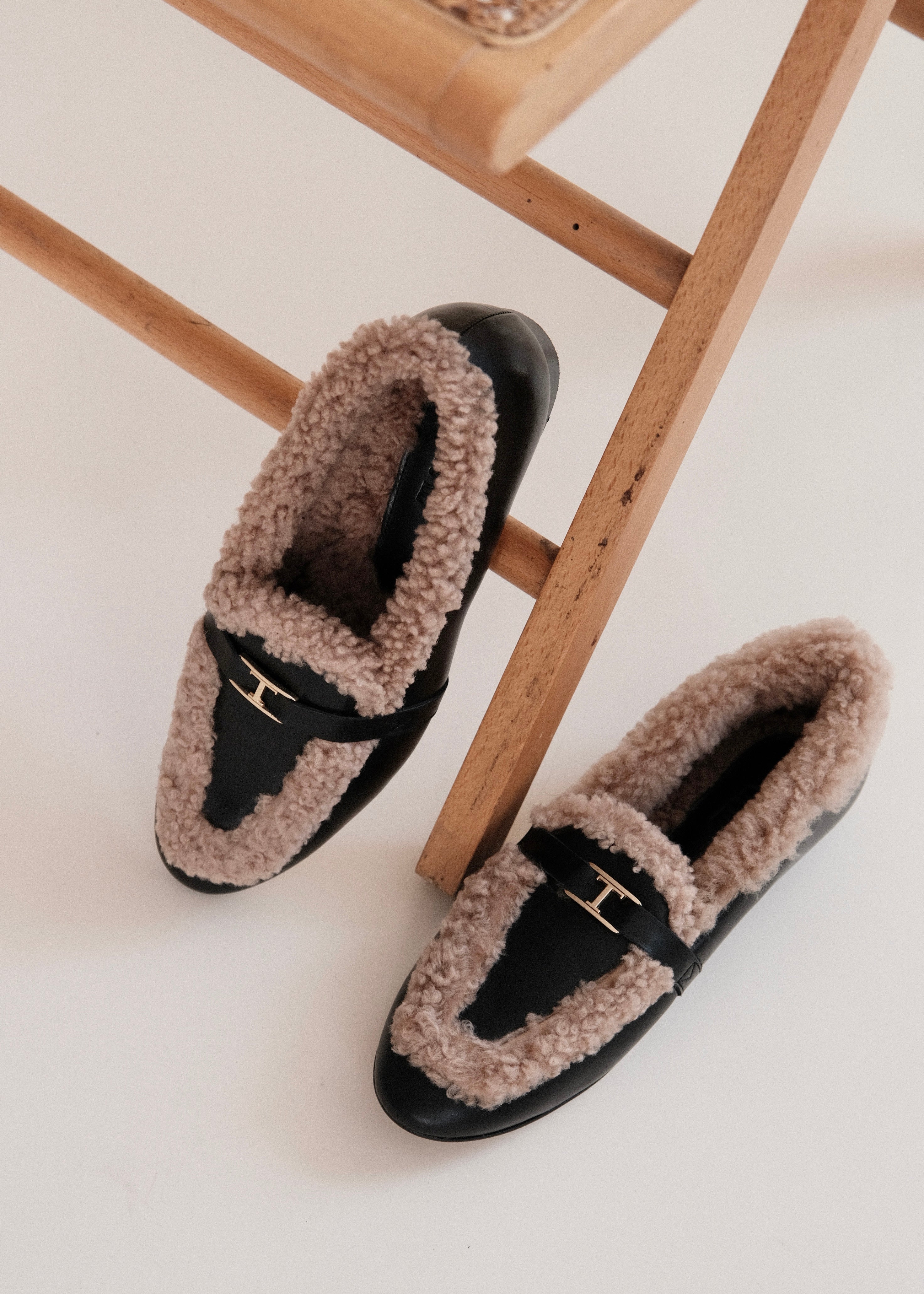 Mocassins Toral Lily Black shearling Toral