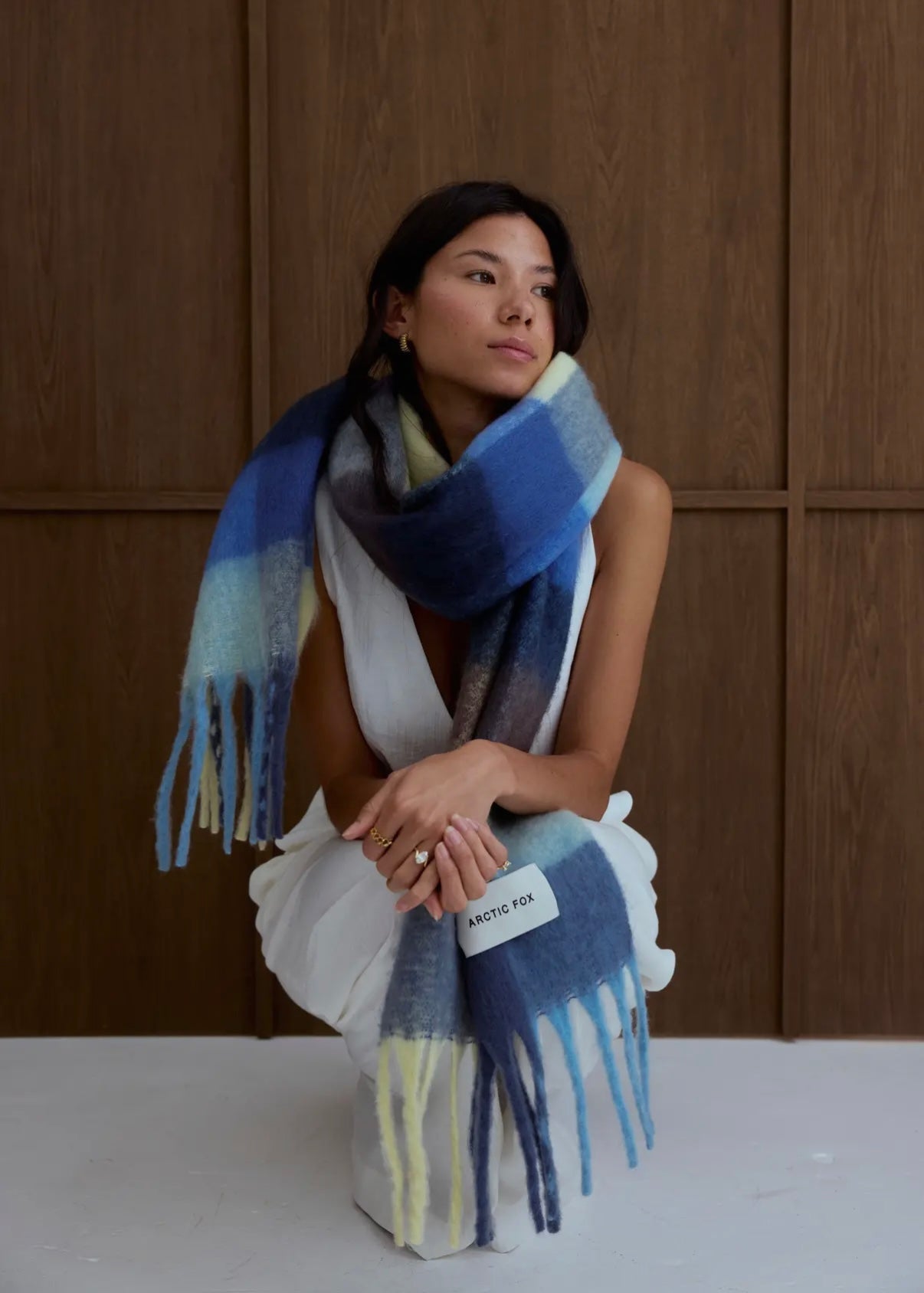 Écharpe Arctic Fox & Co - Blue/yellow check Arctic Fox and Co