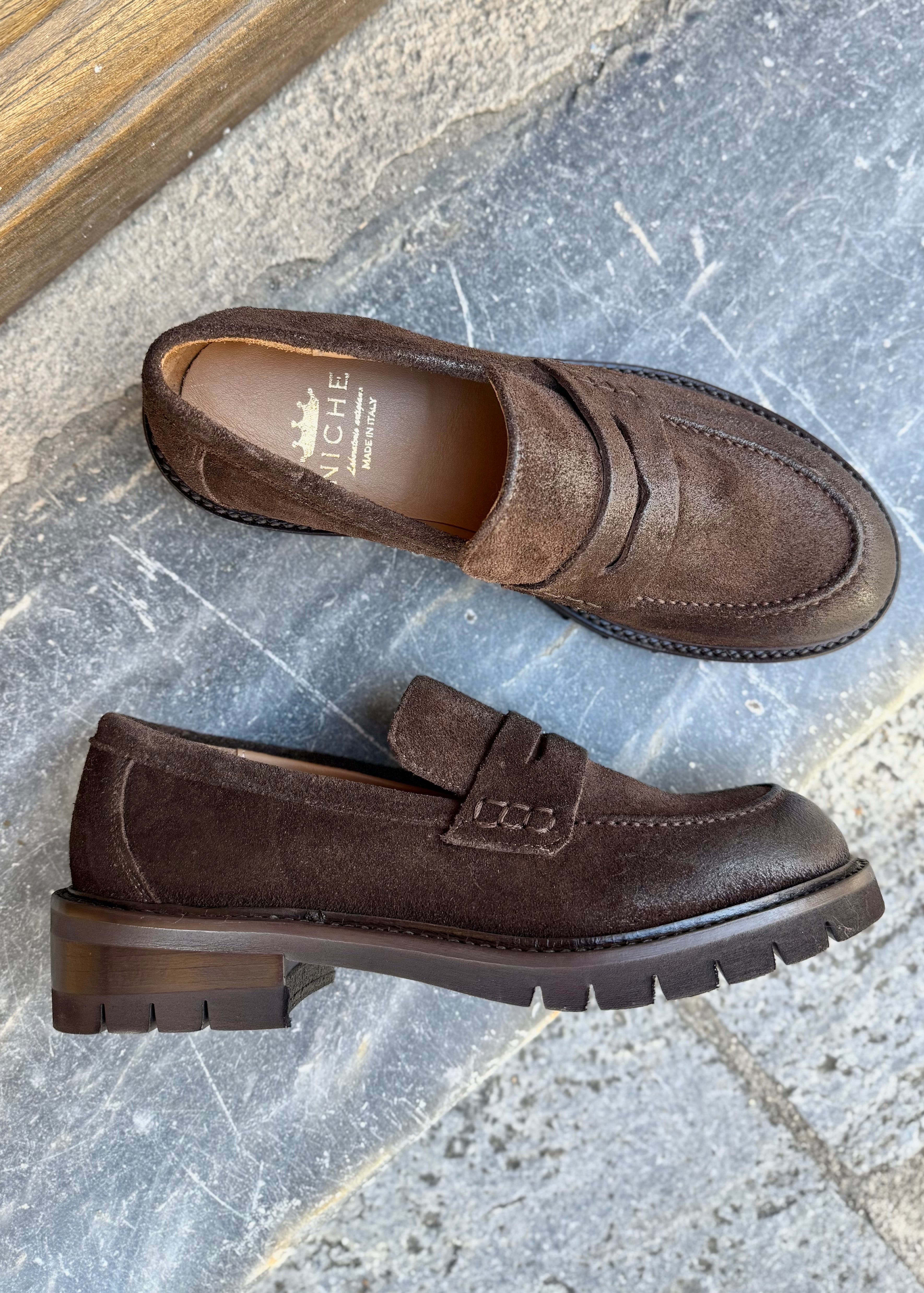 Mocassins Niche 1913 velours Marron Niche scarpe