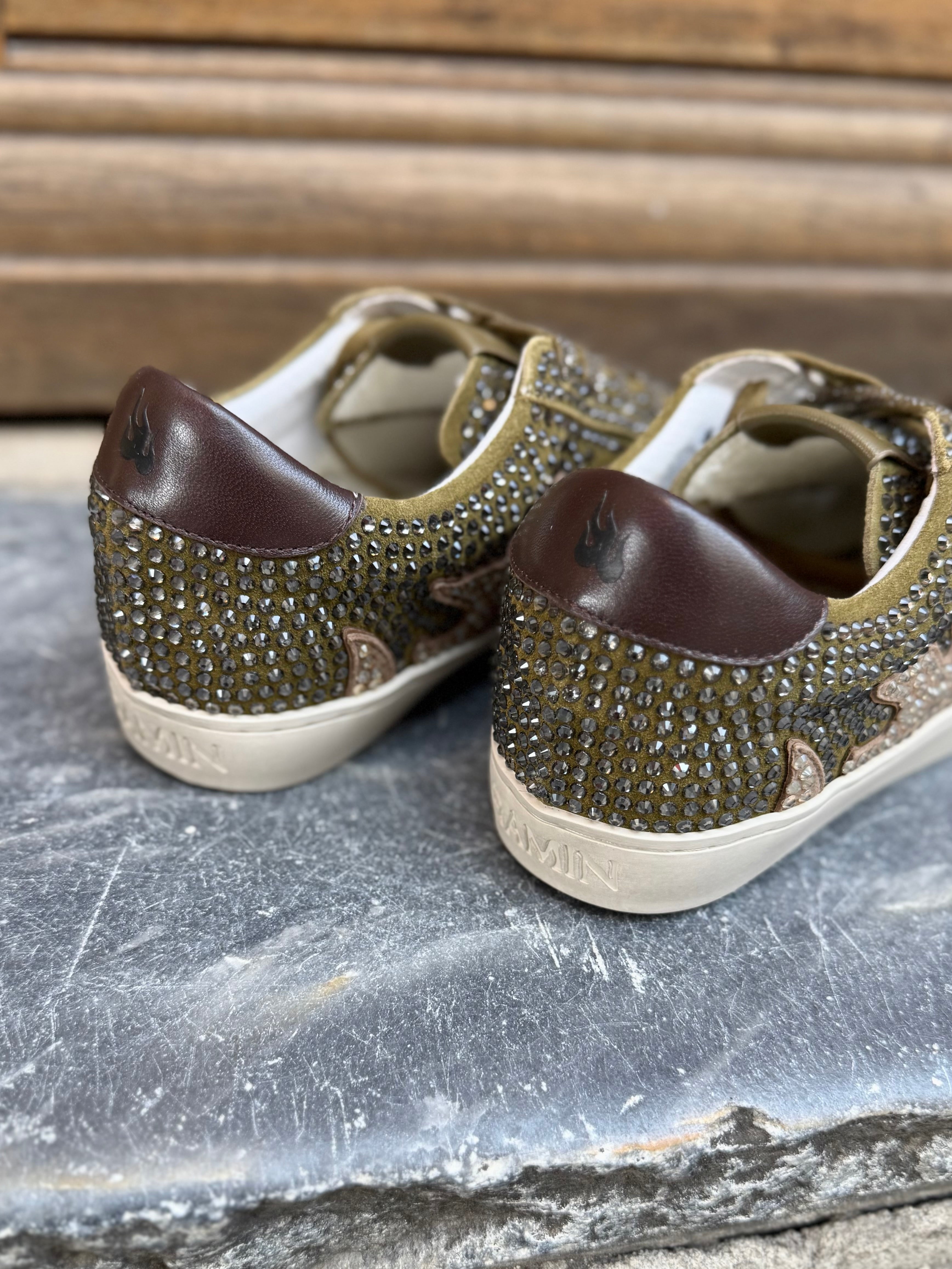 Baskets Gamin Dopamine Kaki full strass Gamin Universe