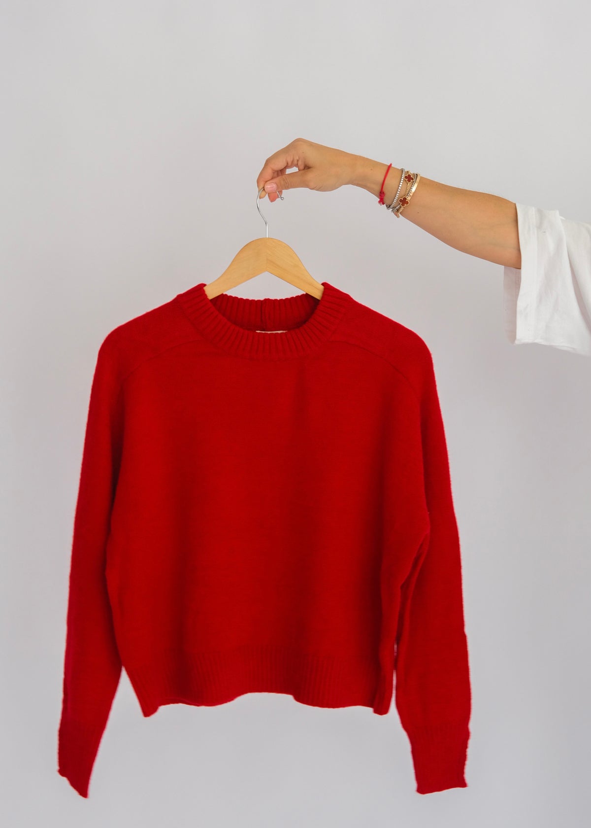 Pull col rond 3492 Rouge