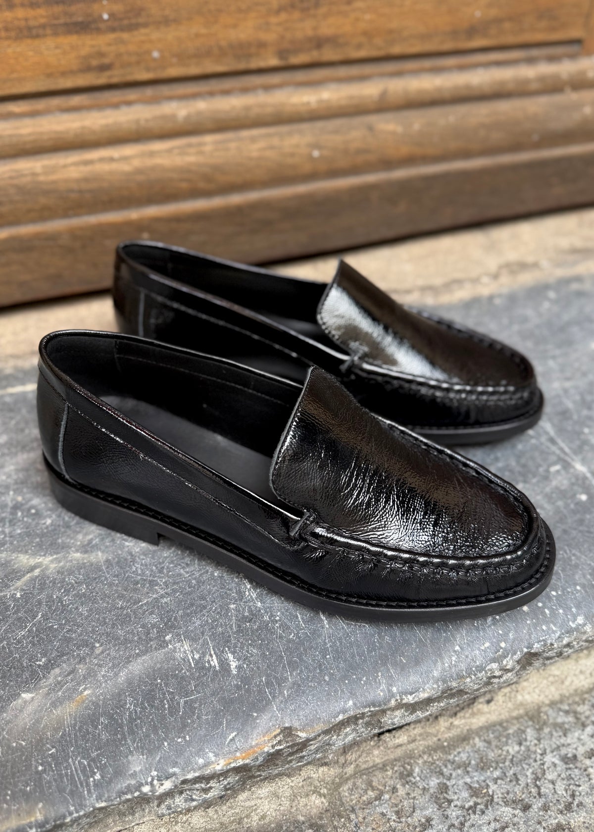 Mocassins Maison Toufet Clémentine noir