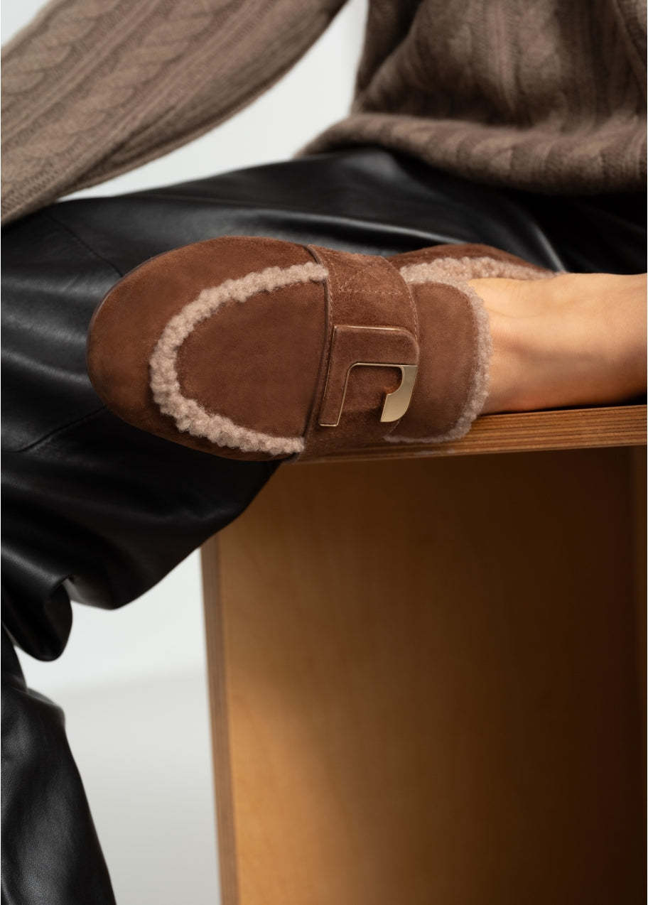 Mocassins Lola Cruz Lola cognac shearling Toral