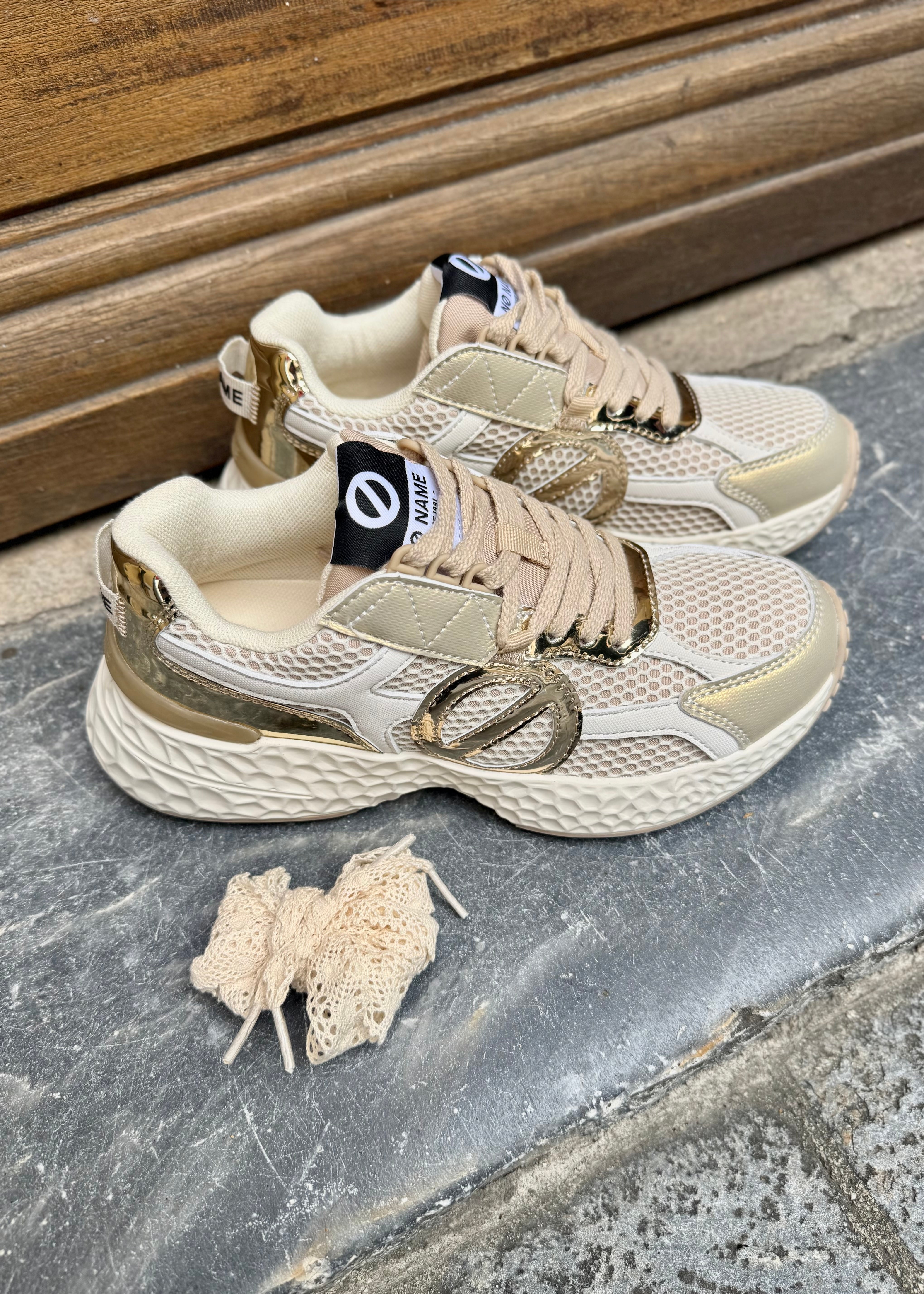Baskets No Name Carter Runner 2.0 - Dove/Gold No Name