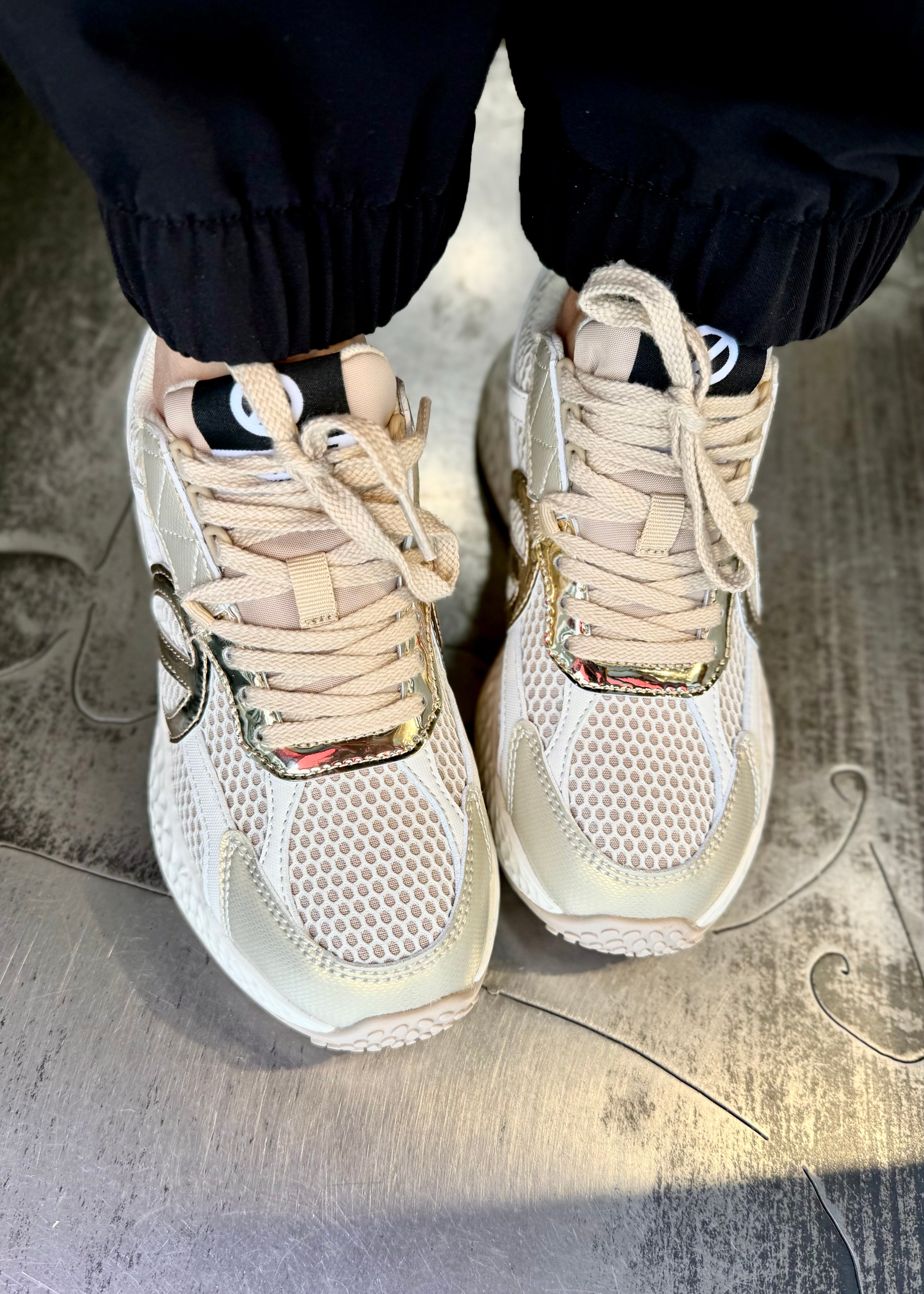 Baskets No Name Carter Runner 2.0 - Dove/Gold No Name