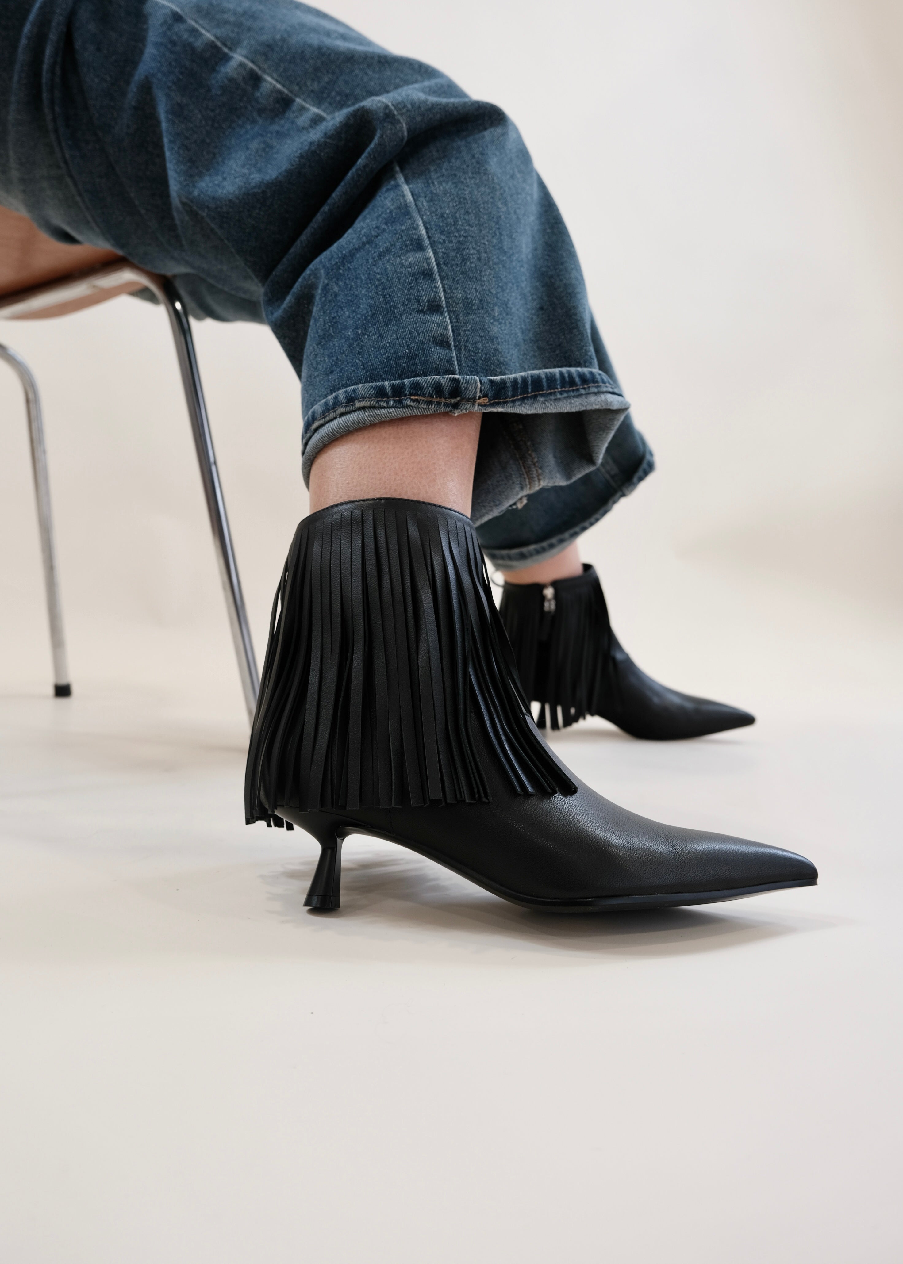 Bottines à franges Bibi Lou Mizar black Bibi Lou