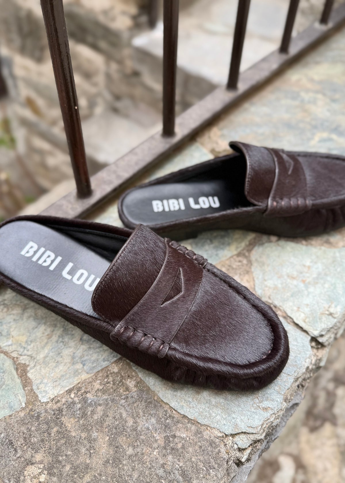 Mocassins mules Bibi Lou Lyria marron