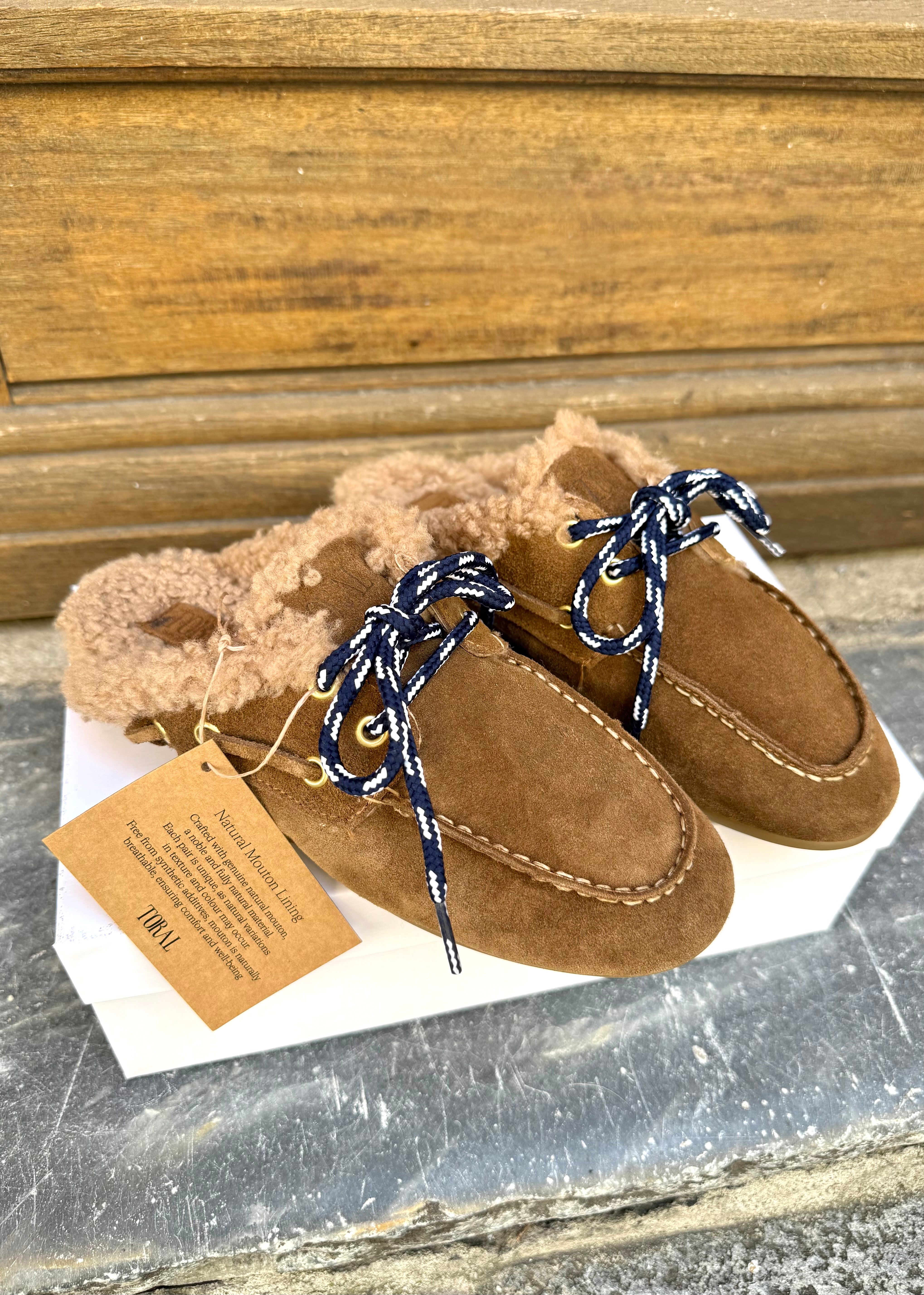 Mocassins Toral Blanche Sand curly