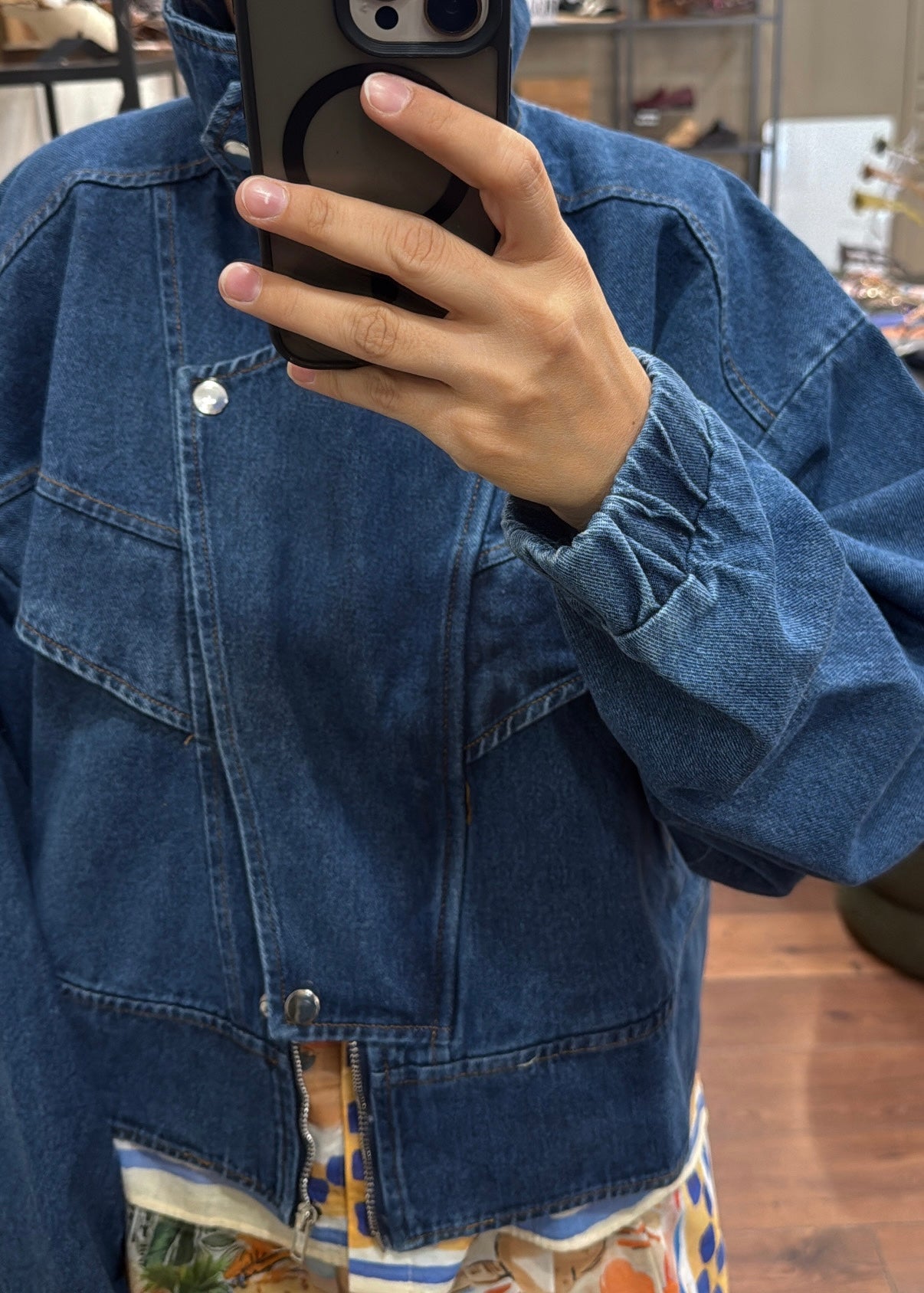 Blouson July denim bleu