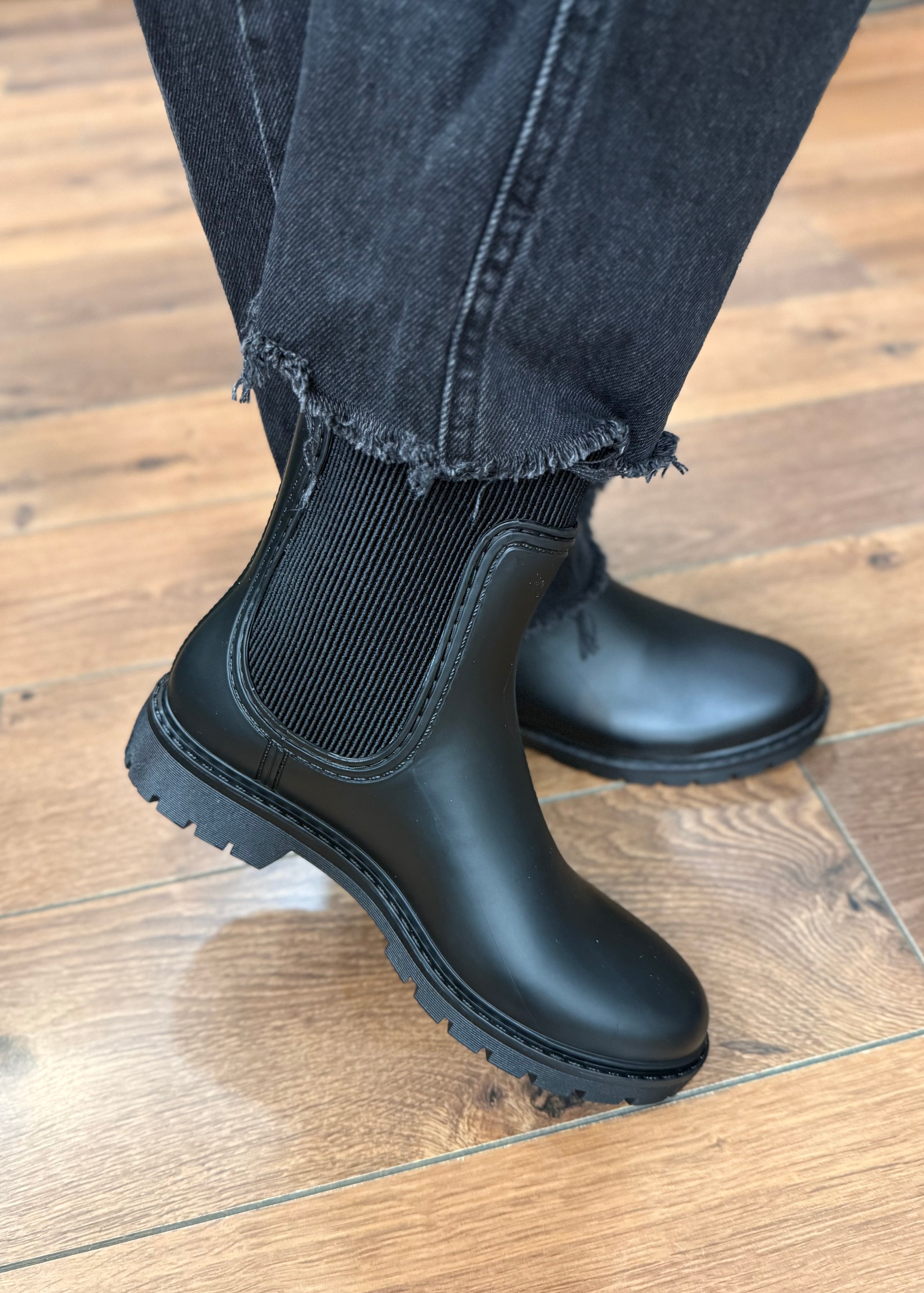 Bottines de pluie chelsea Noir L'adresse Corte
