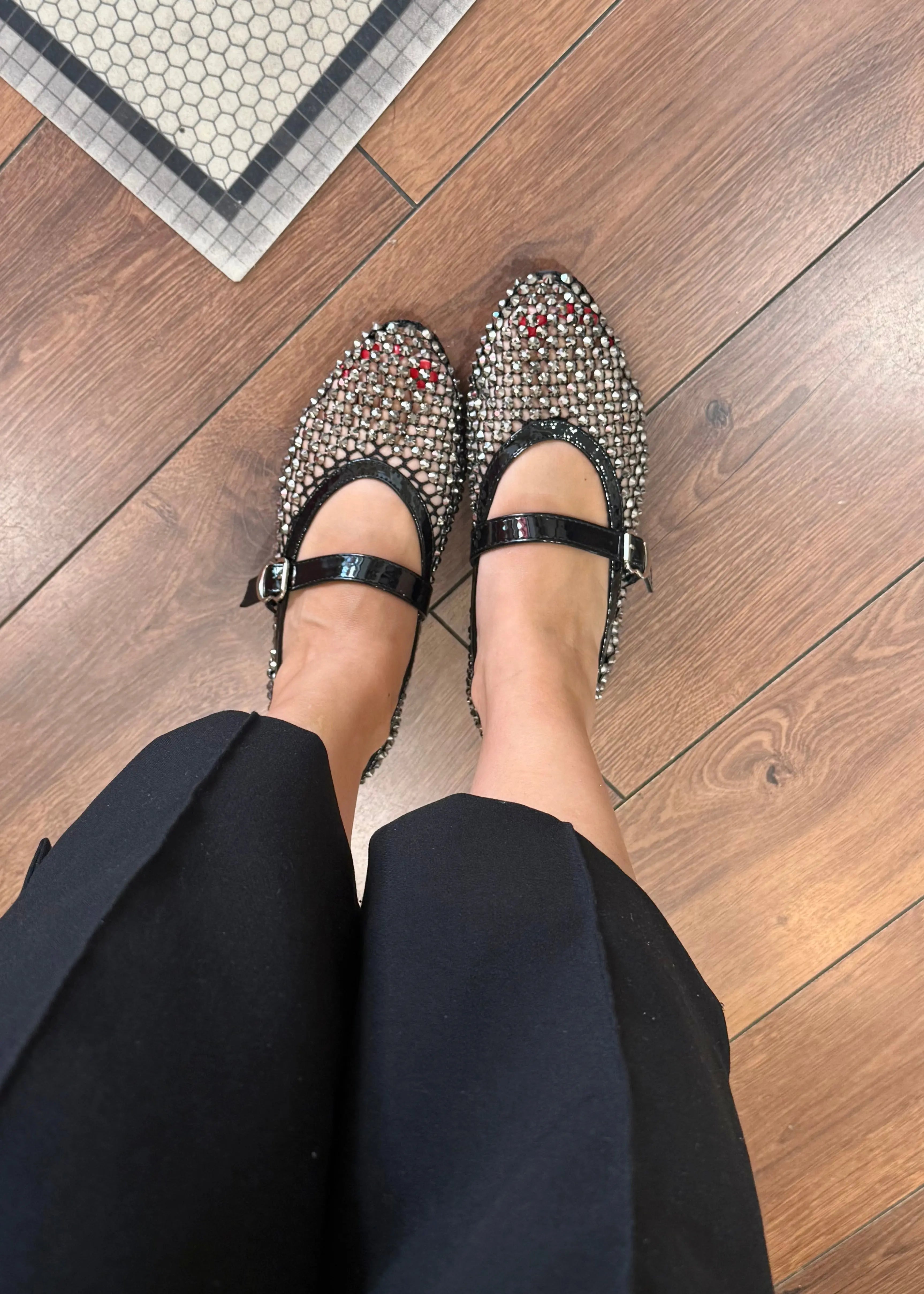 Ballerines NOA Black/Strass L'adresse Corte