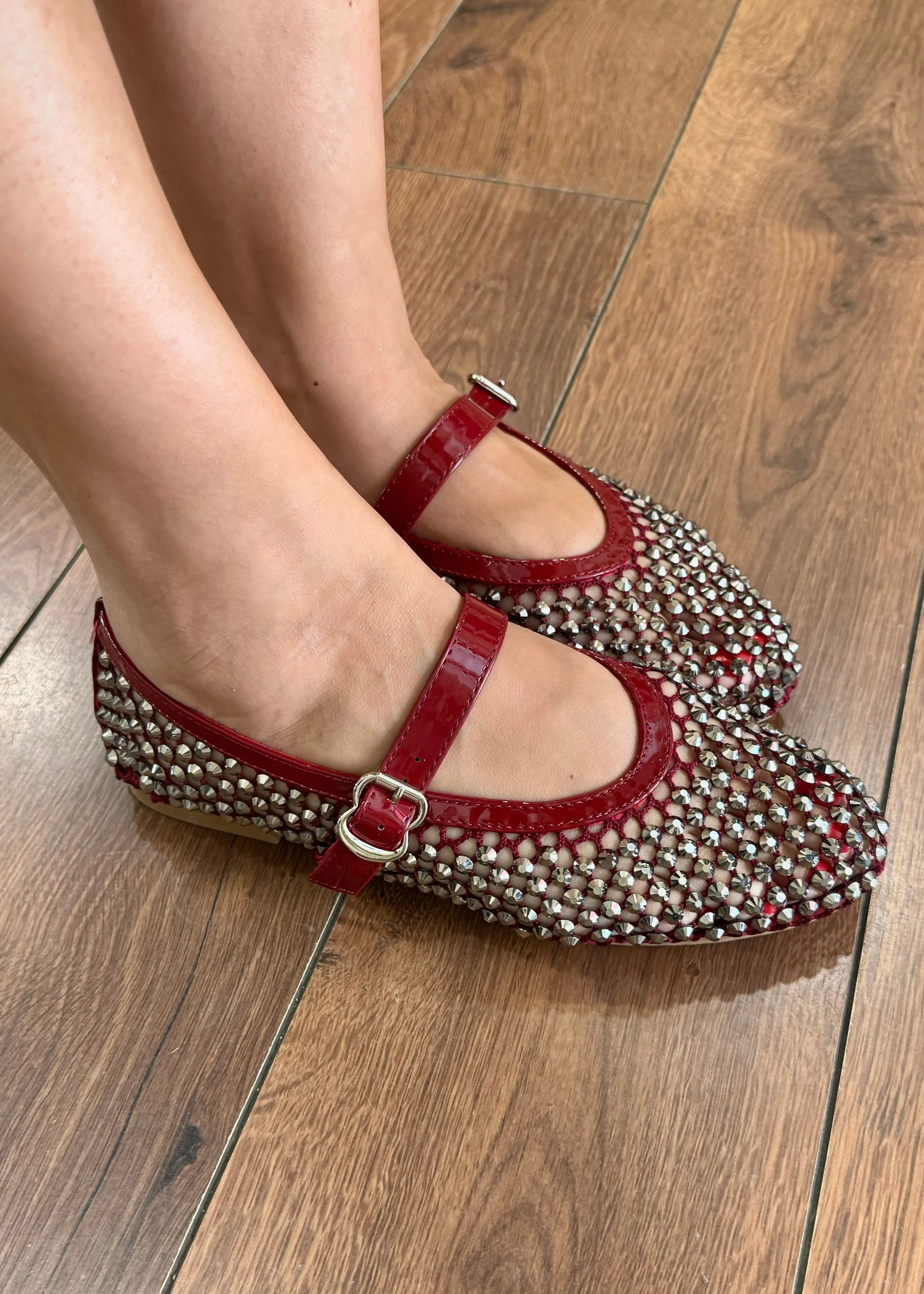 Ballerines NOA Wine/Strass L'adresse Corte