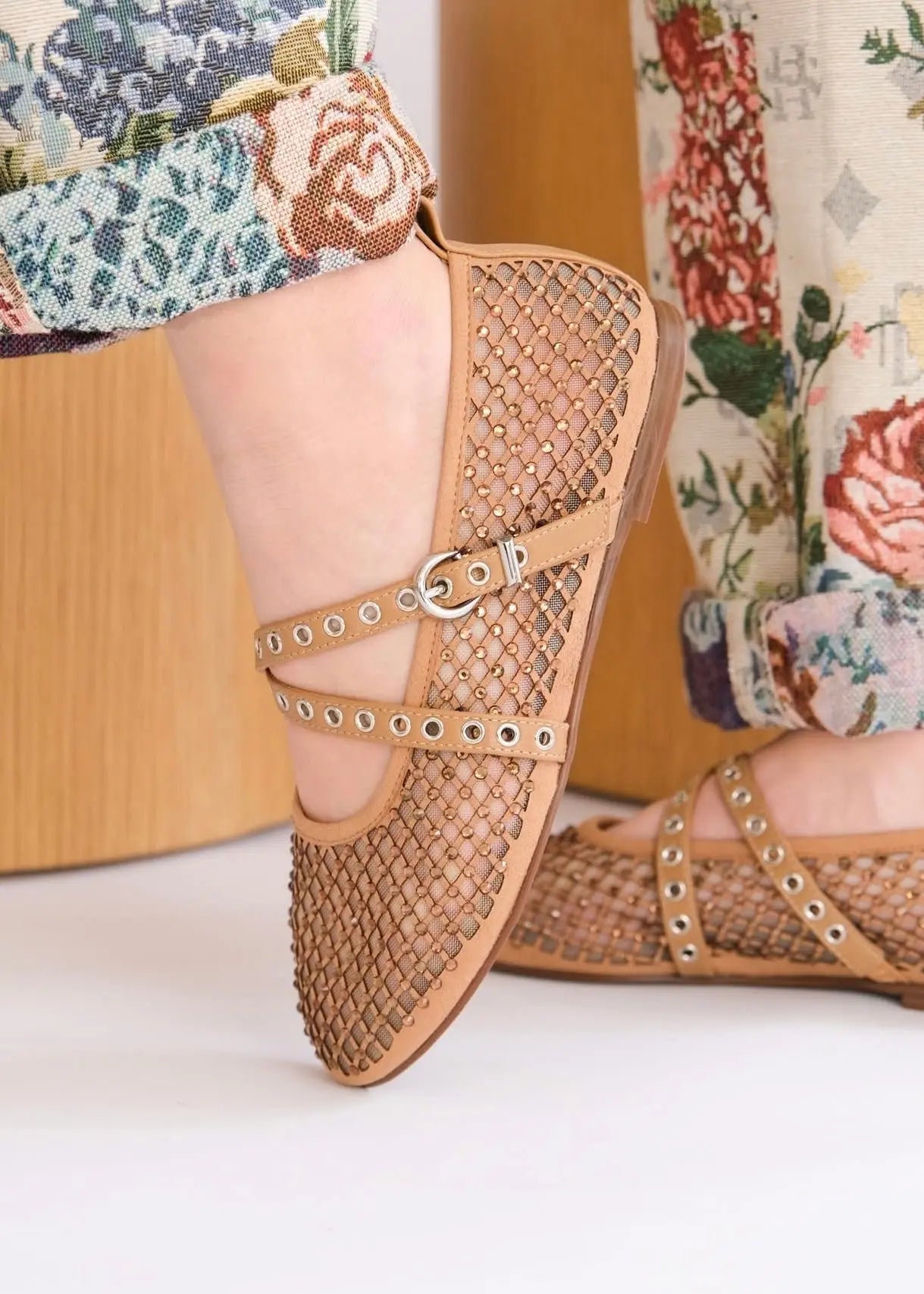 Ballerines Toral Vilma Camel strass Toral shoes
