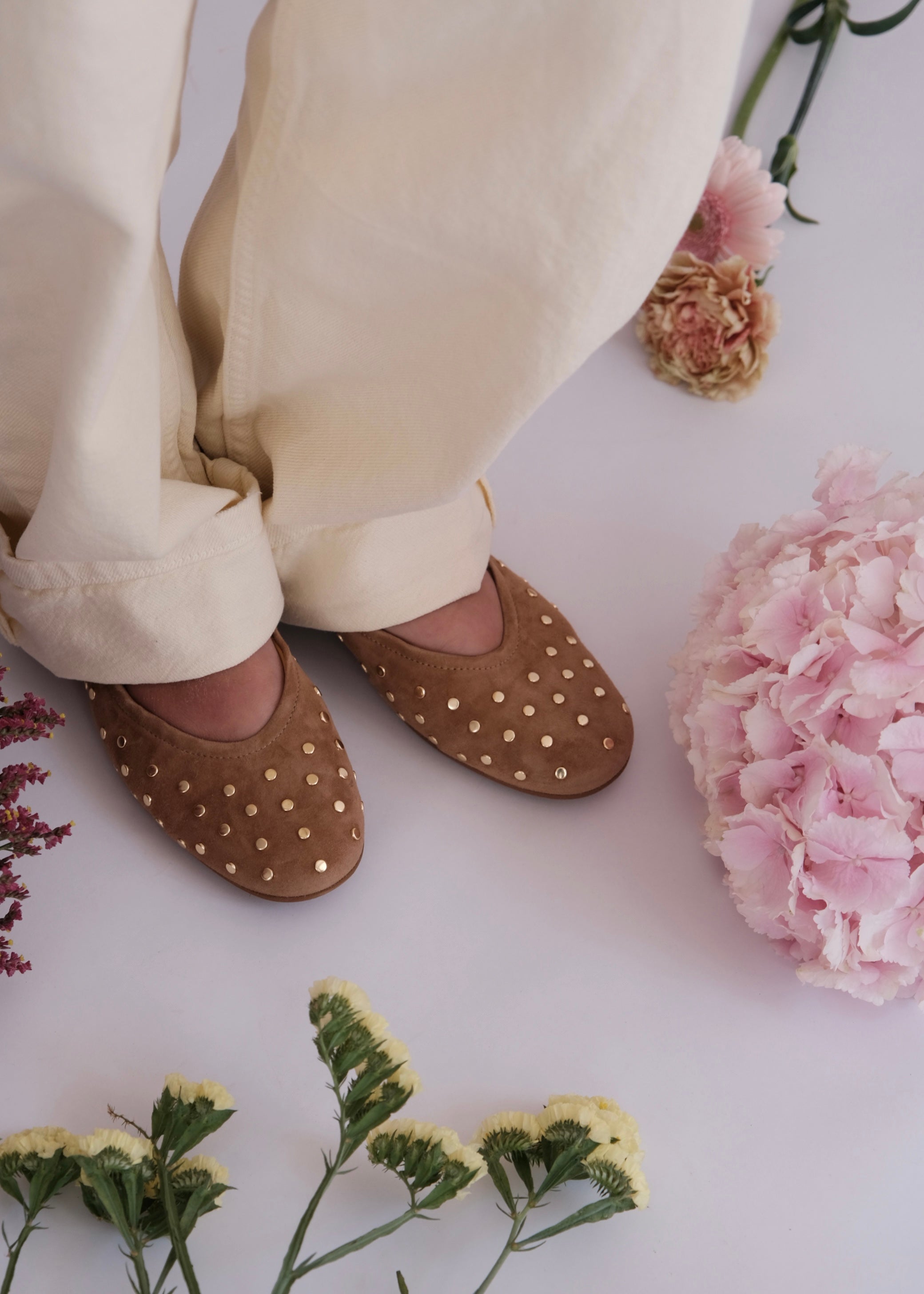 Ballerines Mat:20 9108 Cuoio/Gold Mat:20