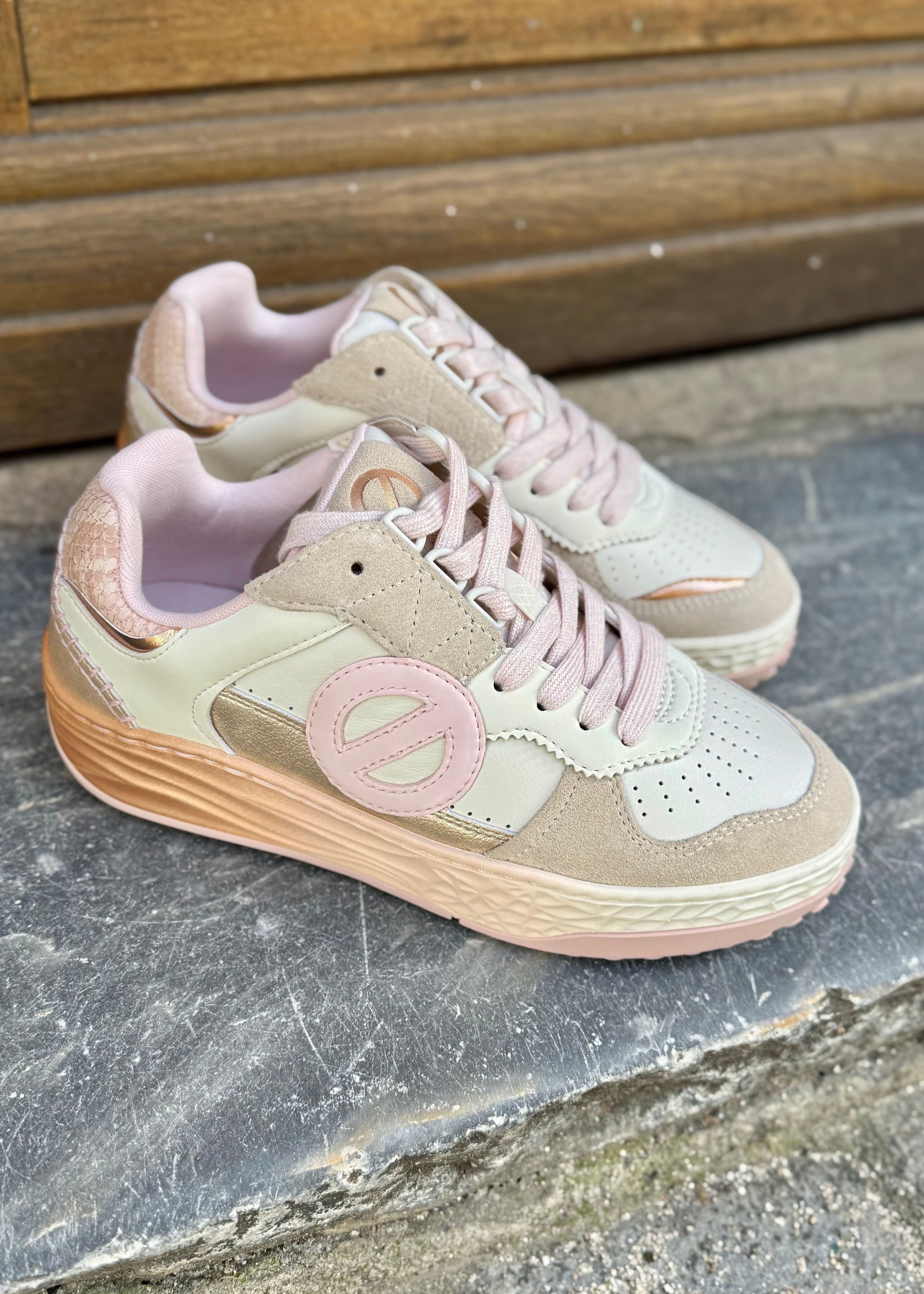 Baskets No Name Tyler court - Rose/Blanc No Name