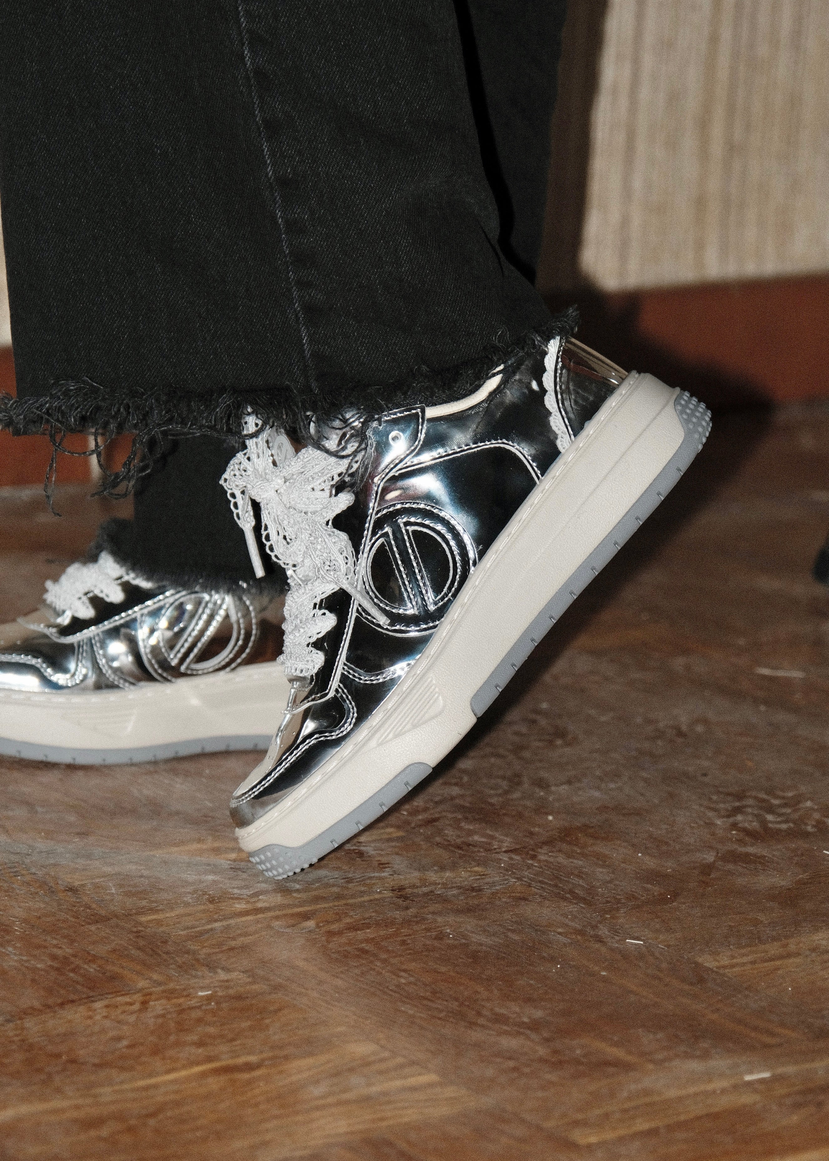 Baskets No Name Alison Sneaker - Silver/Mirror No Name