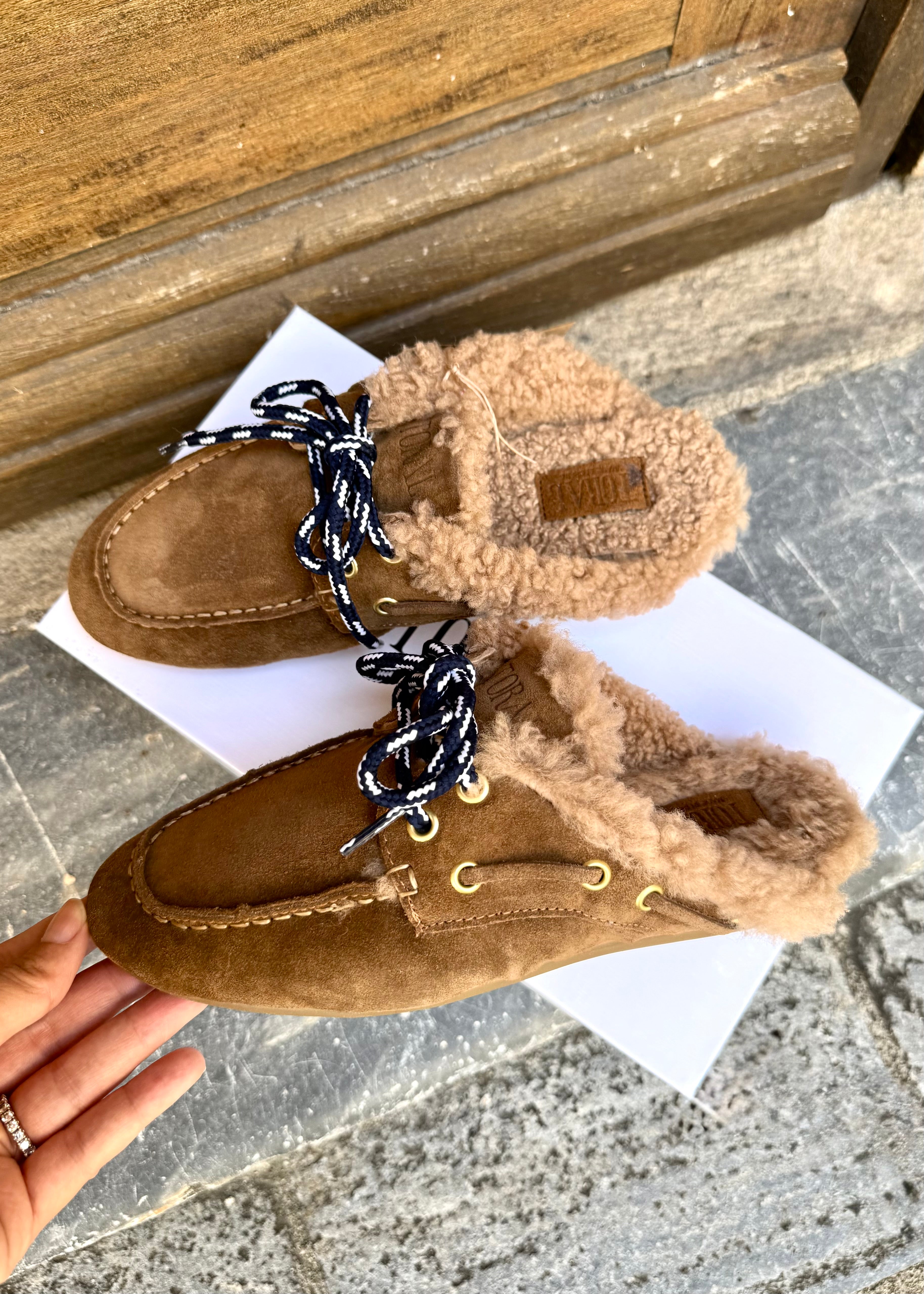 Mocassins Toral Blanche Sand curly
