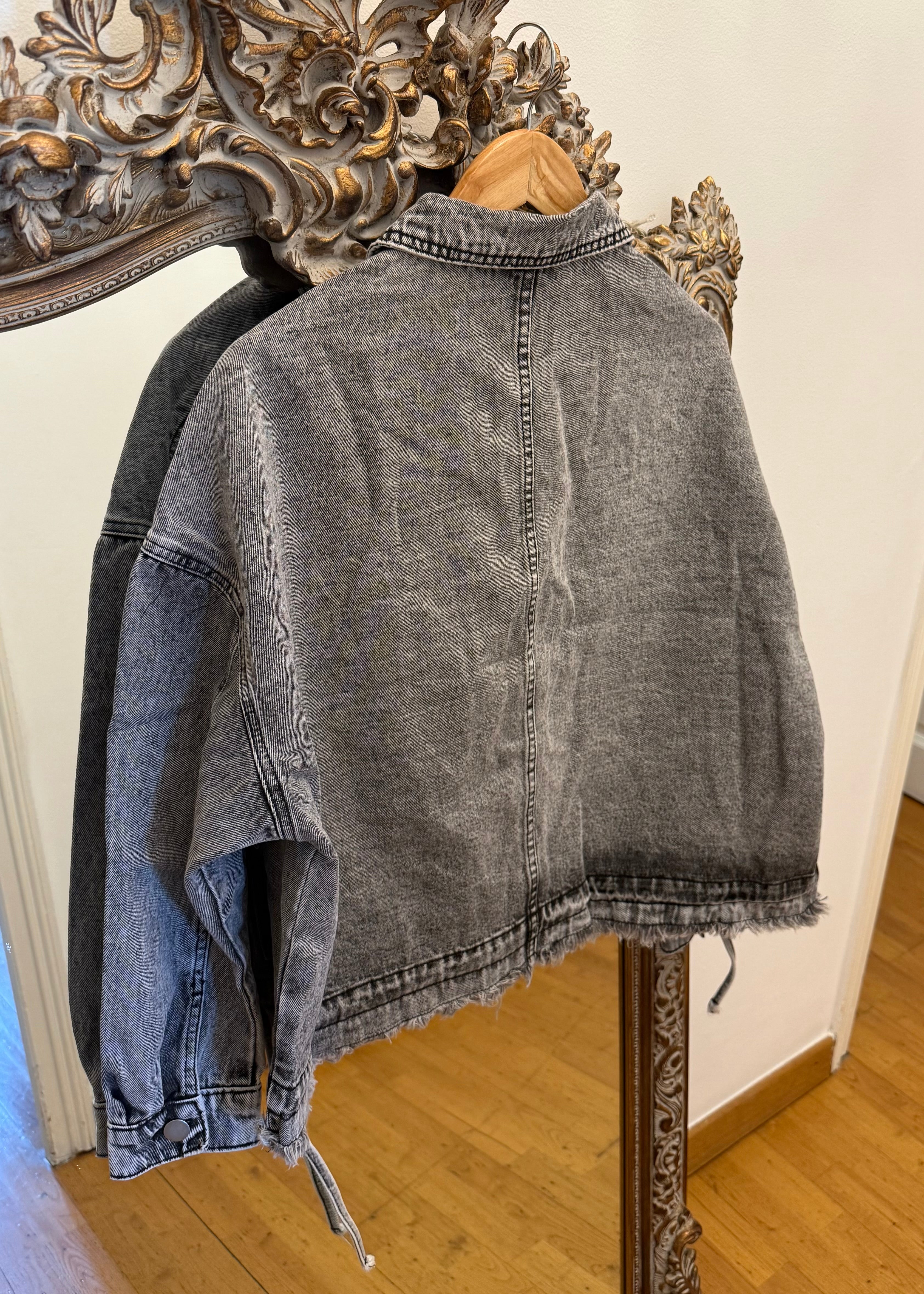 Veste oversized MILA denim gris délavé L'adresse Corte