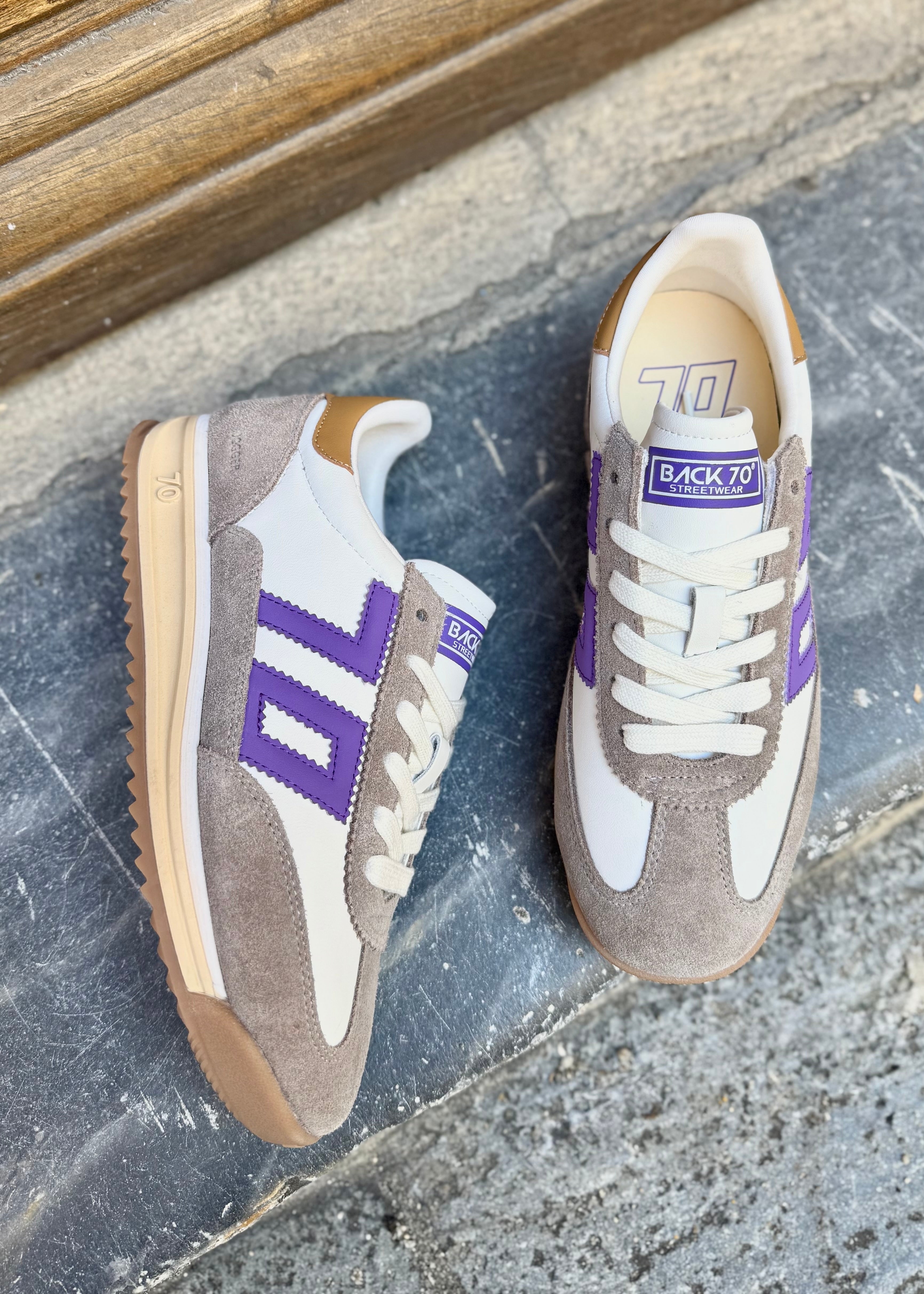 Baskets Back70 Jogger Taupe Purple Back 70