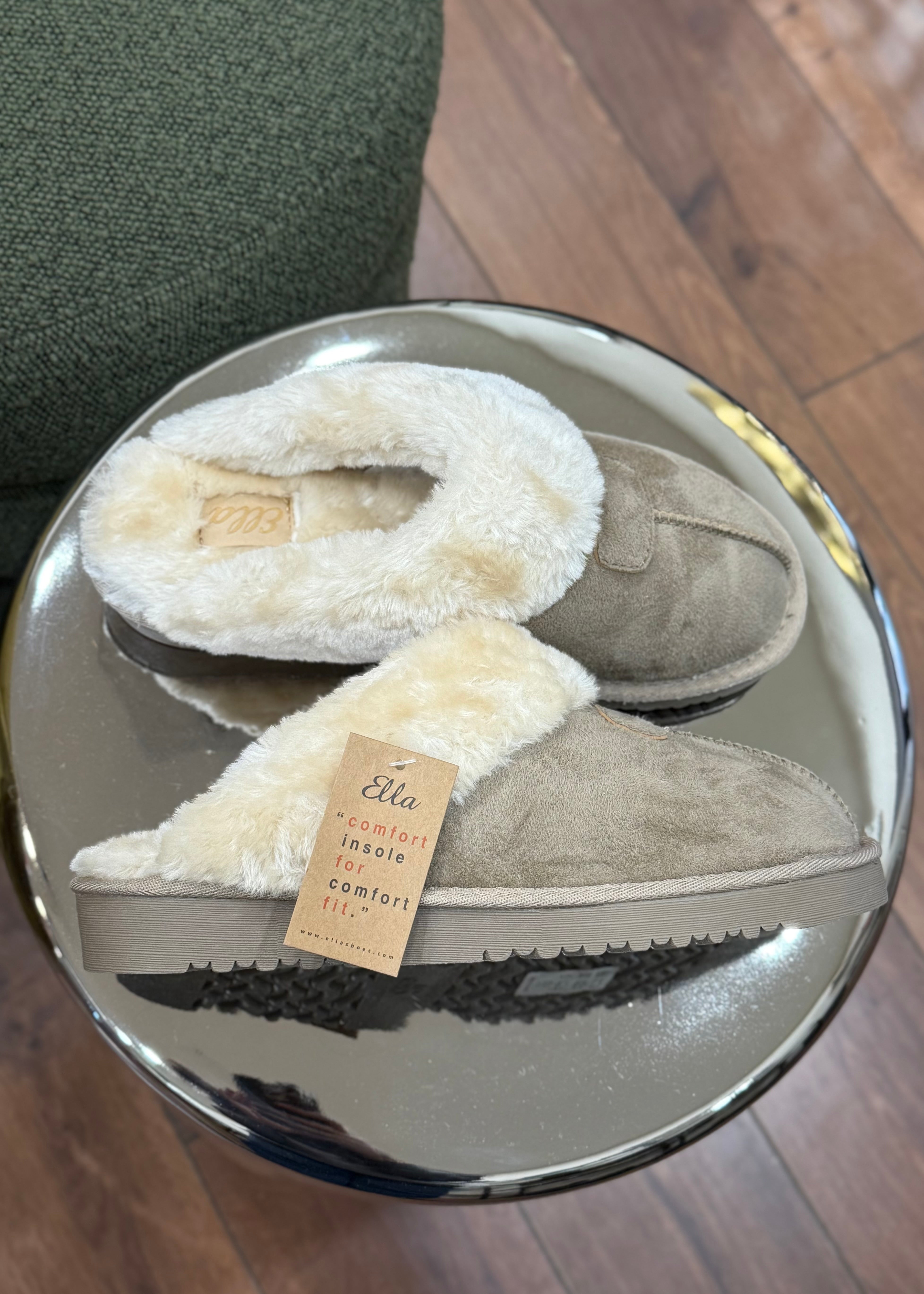 Chaussons Homewear Fur Taupe L'adresse Corte