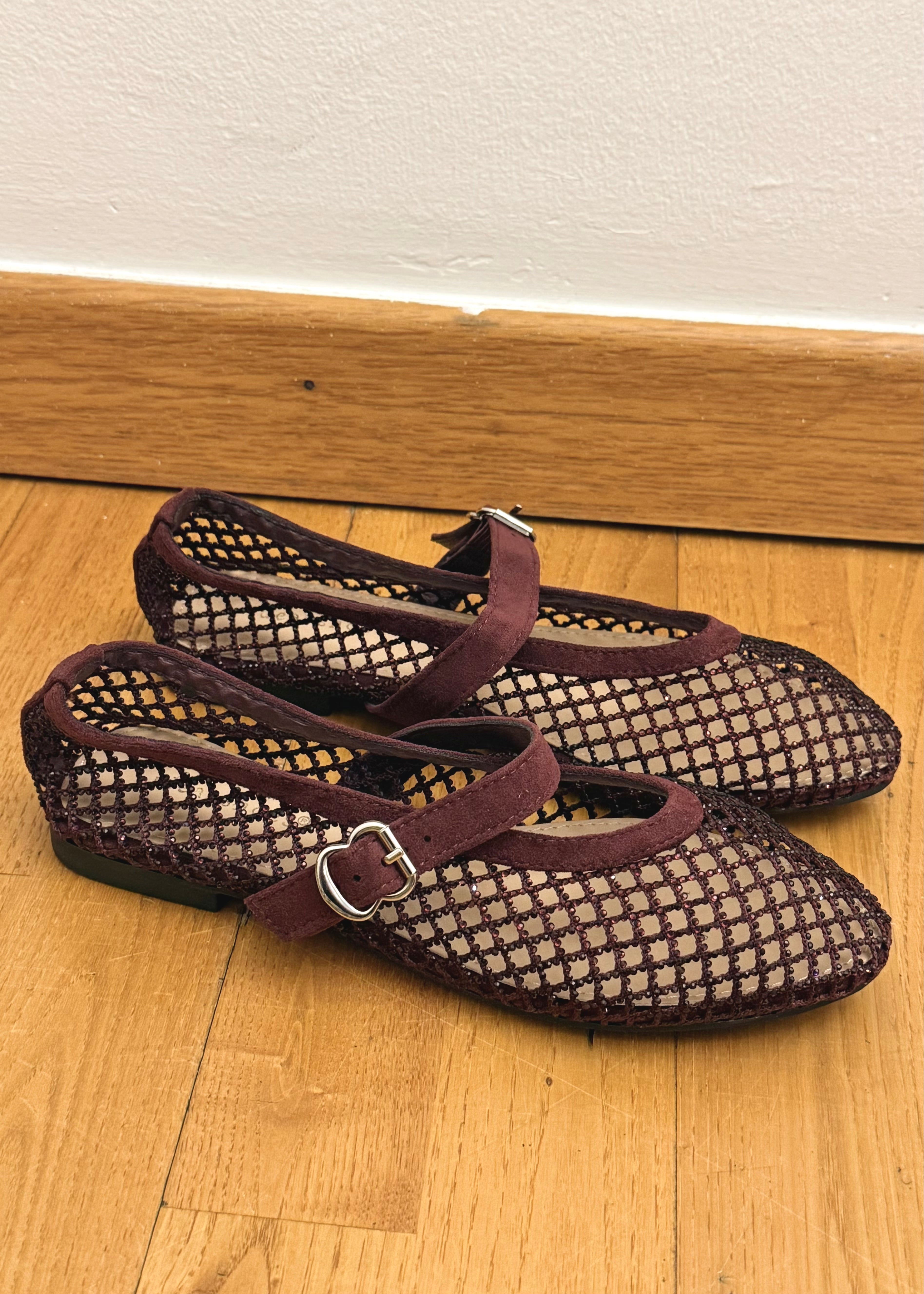 Ballerines ELA suède glitter wine